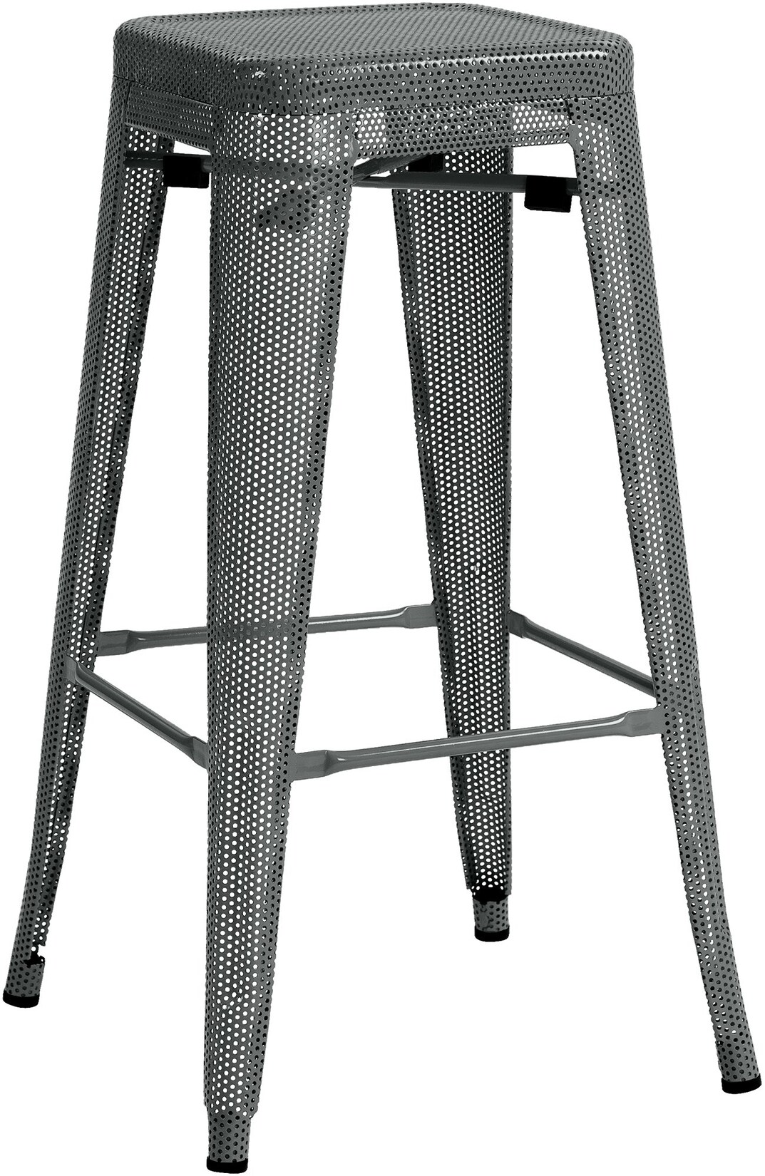 CLP Barhocker Fletcher I Tresenhocker, Stapelbar Mit Bodenschonern Und Fußstütze I Bistrohocker Mit 77 CM Sitzhöhe Aus Metall