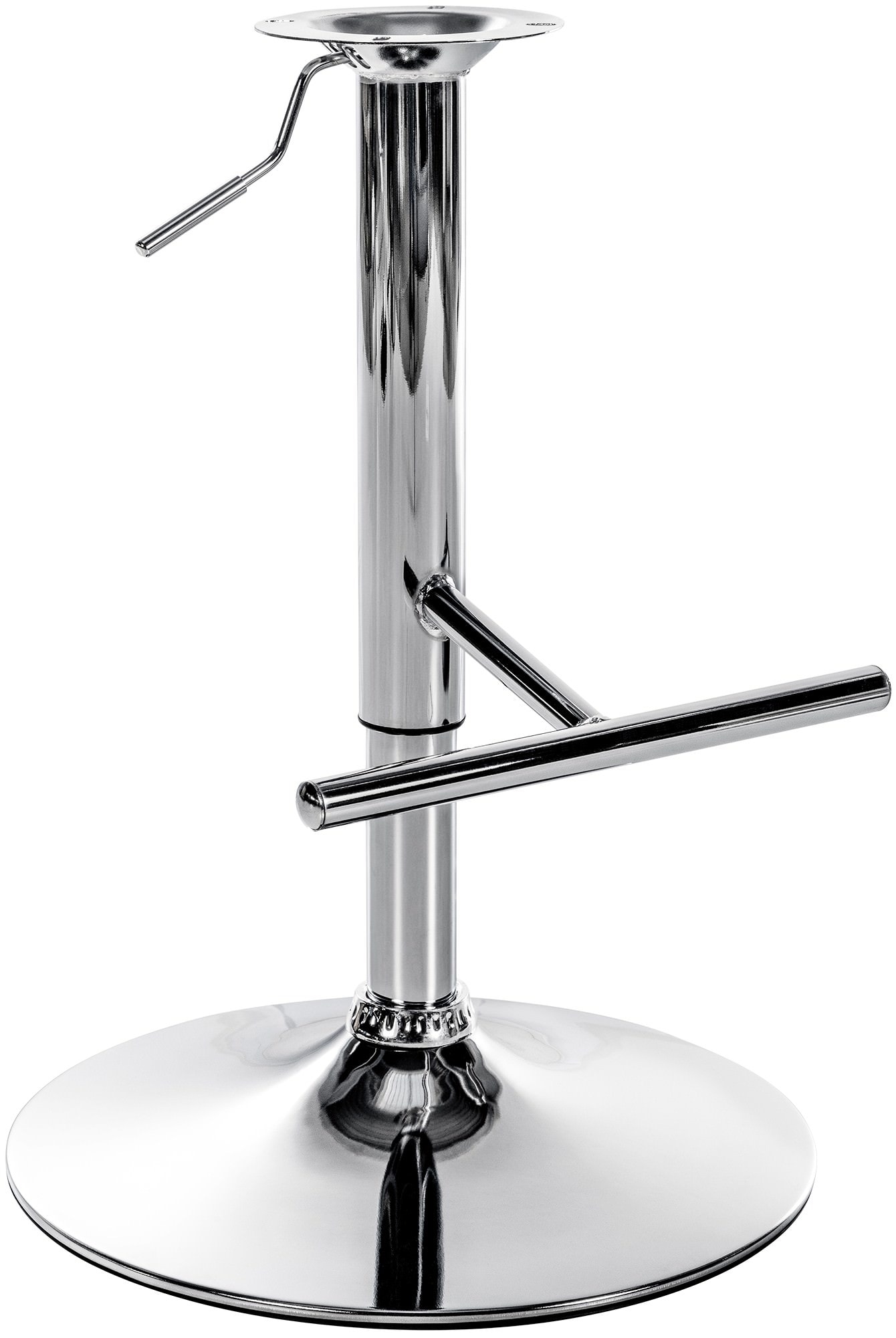 CLP Barhocker-Gestell Mit T-Fu&szlig;st&uuml;tze I H&ouml;henverstellbare Barstuhl-S&auml;ule I 10 x 10 cm Lochabstand - Bild 1