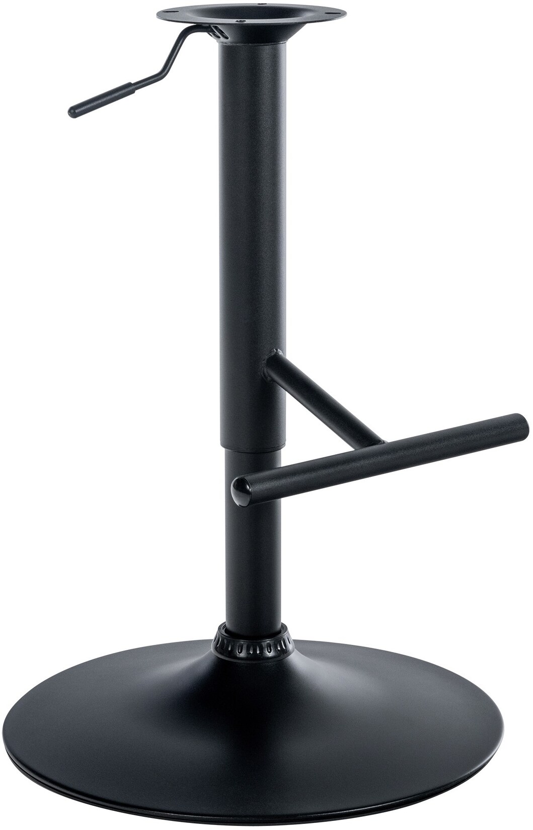 CLP Barhocker-Gestell Mit T-Fußstütze I Höhenverstellbare Barstuhl-Säule I 10 x 10 cm Lochabstand | 04251756495152