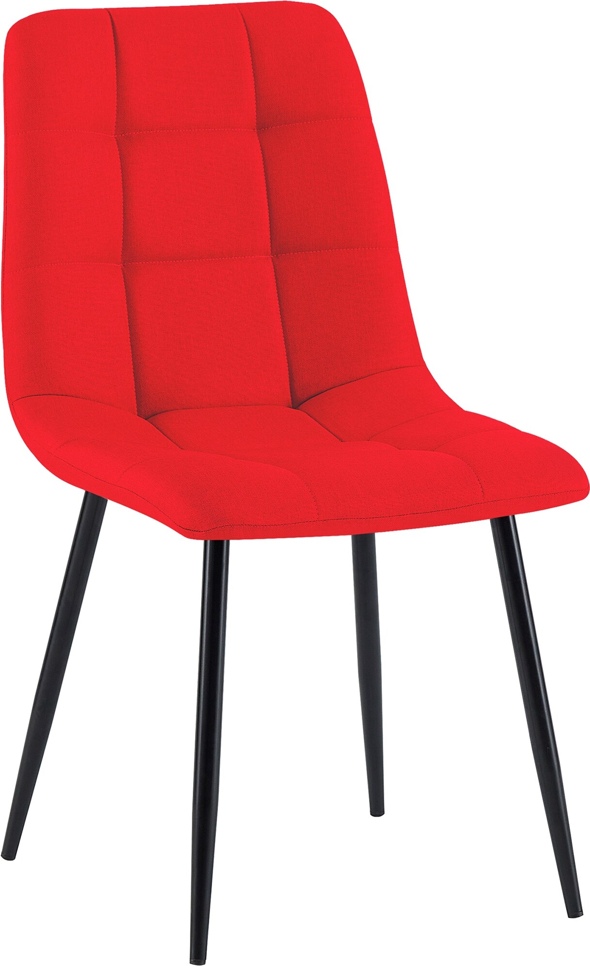 CLP Esszimmerstuhl Antibes I K&uuml;chenstuhl gepolstert mit gestepptem Stoffbezug I Polsterstuhl mit Metallgestell I bis 150 kg belastbar - Bild 1