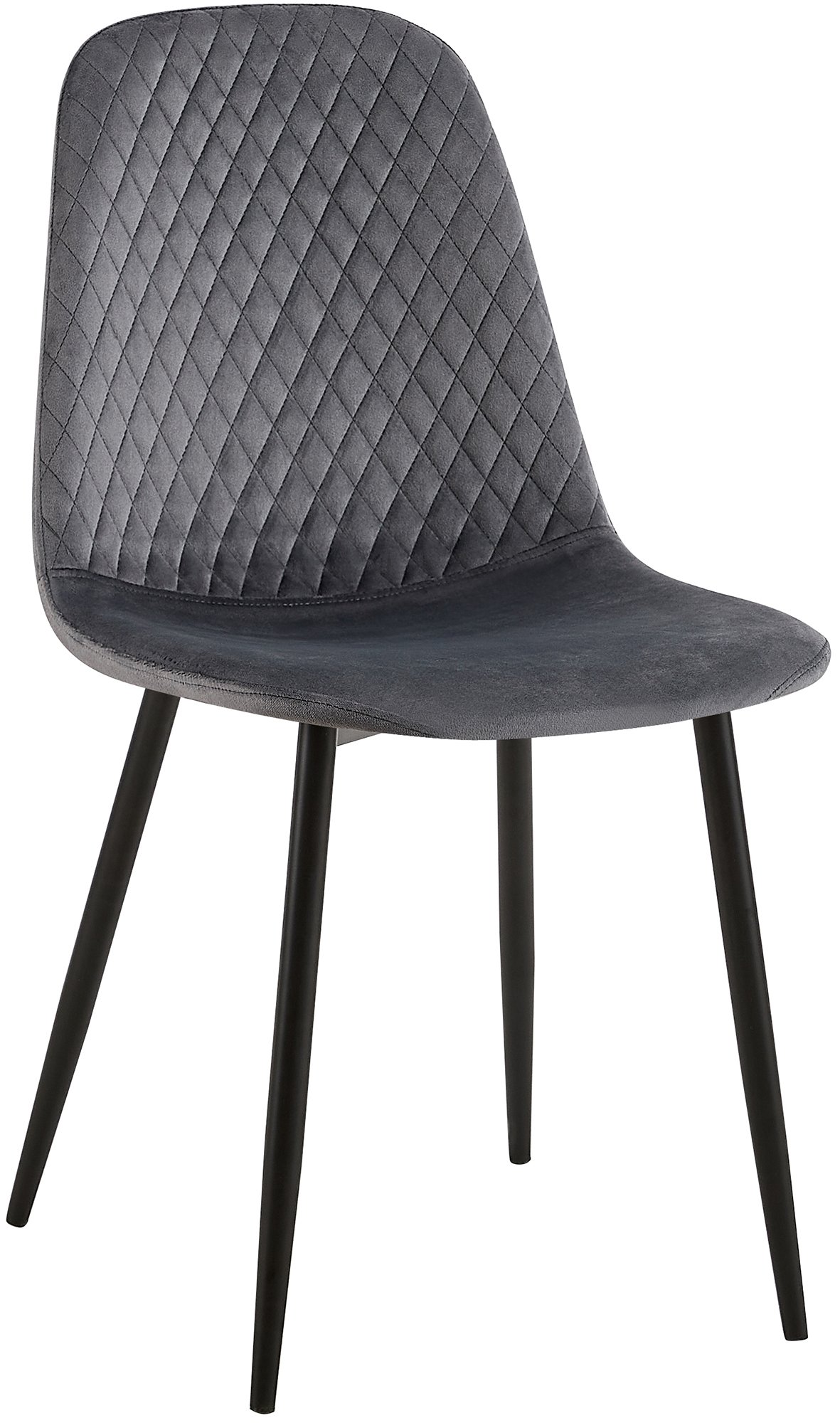 CLP Esszimmerstuhl Giverny gepolstert Samt, Stoffstuhl mit Ziern&auml;hten und Bodenschonern, Sessel belastbar bis 150 kg - Bild 1