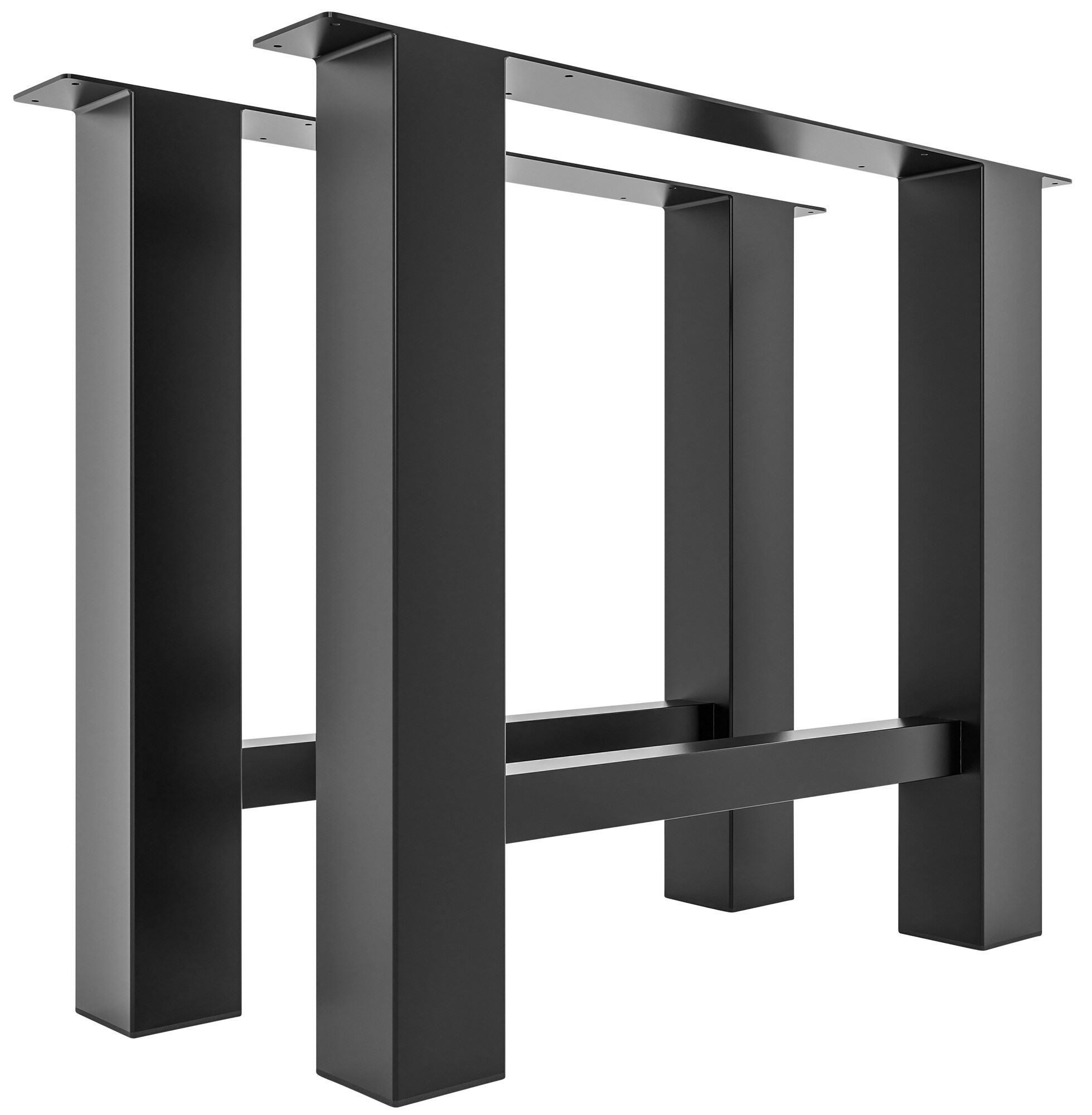 CLP 2er Set Tischbeine Hunker I H&ouml;he 76 cm I Pulverbeschichtetes Gestell - Bild 1