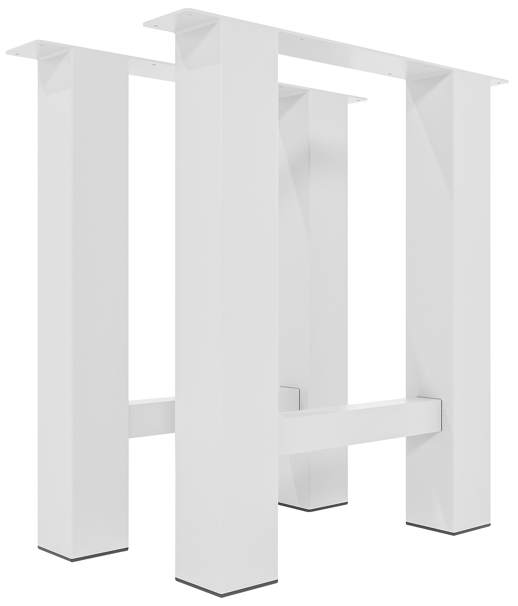 CLP 2er Set Tischbeine Hunker I H&ouml;he 76 cm I Pulverbeschichtetes Gestell - Bild 1