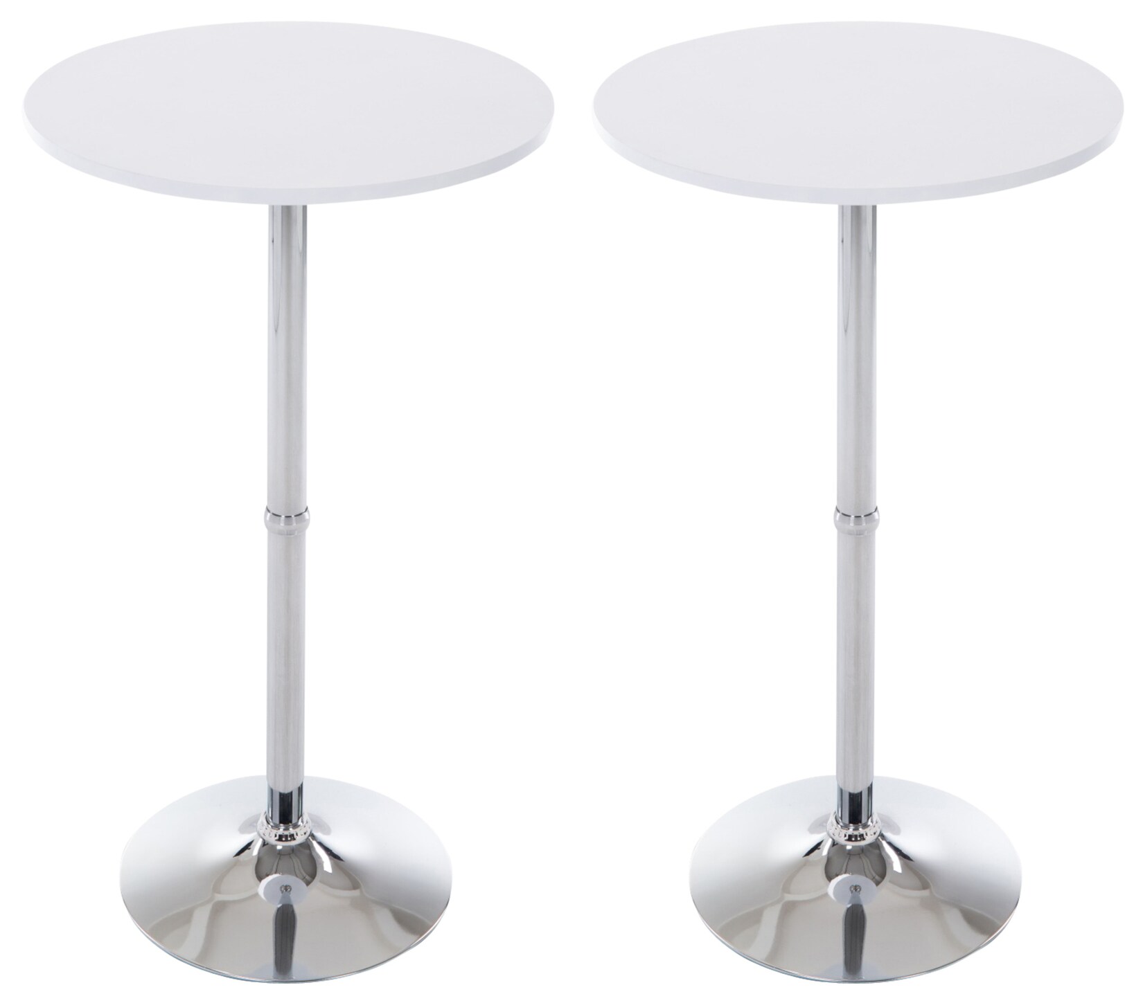 CLP 2er Set Metall-Stehtische Mit Runder Holztischplatte Ø 60 CM Höhe: 110 CM