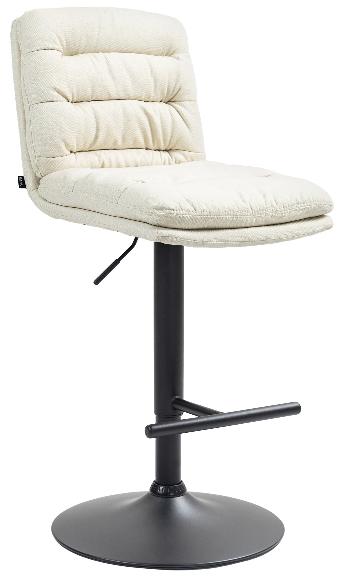 CLP Barhocker Damar mit Stoffbezug I Barstuhl h&ouml;henverstellbar und drehbar I gepolsterter Tresenhocker mit Fu&szlig;st&uuml;tze und R&uuml;ckenlehne - Bild 1