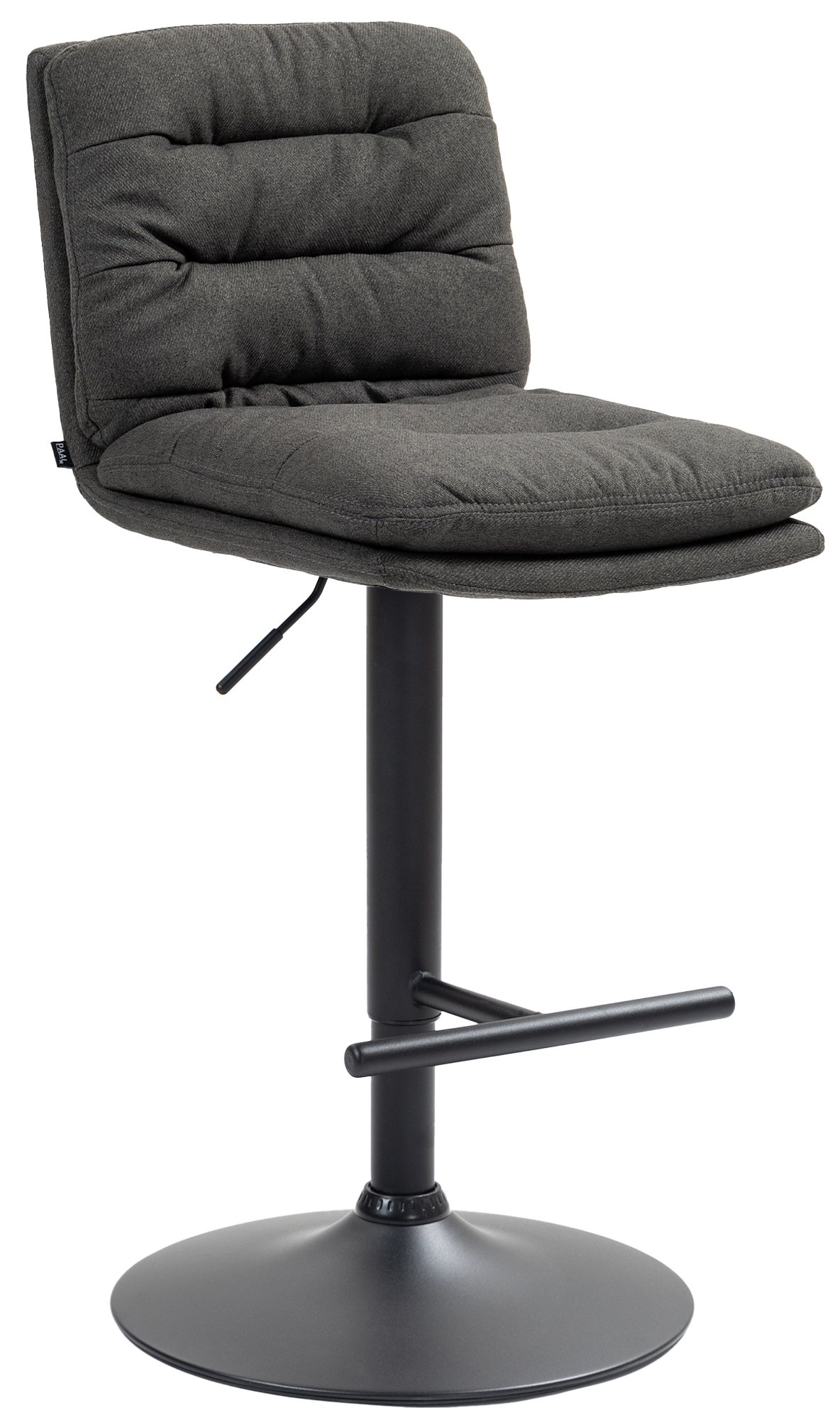 CLP Barhocker Damar mit Stoffbezug I Barstuhl h&ouml;henverstellbar und drehbar I gepolsterter Tresenhocker mit Fu&szlig;st&uuml;tze und R&uuml;ckenlehne - Bild 1