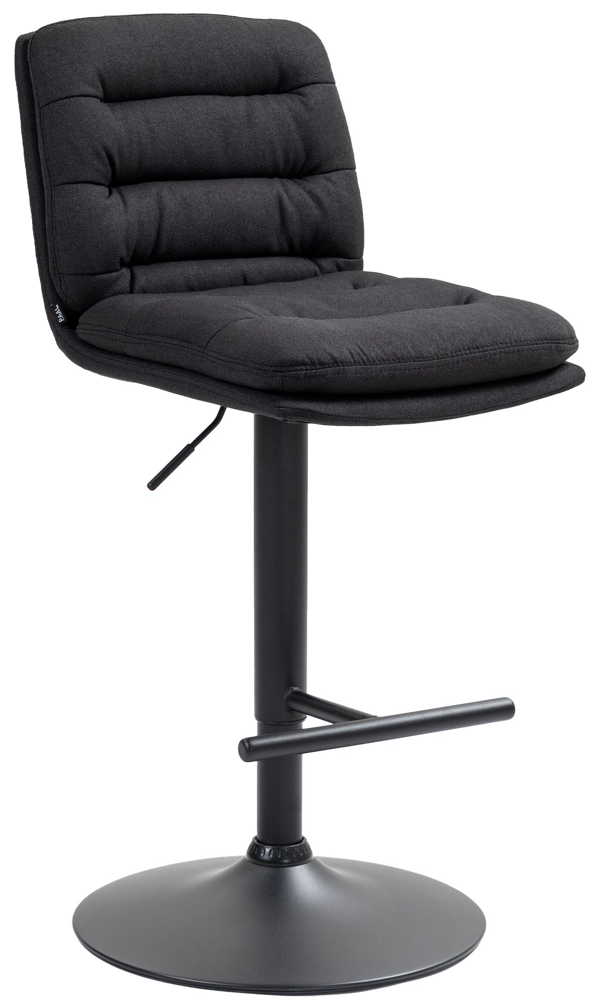 CLP Barhocker Damar mit Stoffbezug I Barstuhl h&ouml;henverstellbar und drehbar I gepolsterter Tresenhocker mit Fu&szlig;st&uuml;tze und R&uuml;ckenlehne - Bild 1