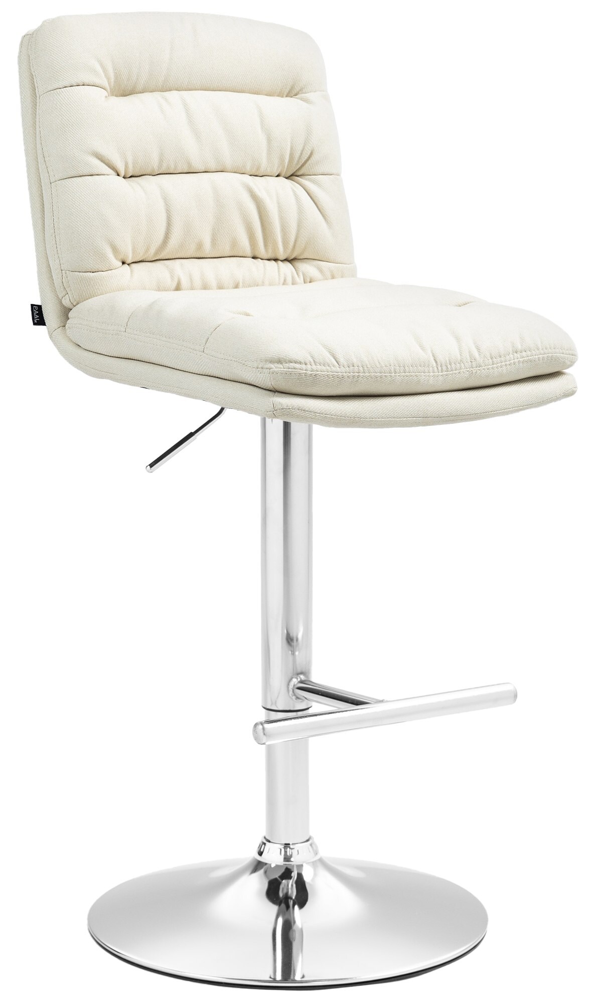 CLP Barhocker Damar mit Stoffbezug I Barstuhl h&ouml;henverstellbar und drehbar I gepolsterter Tresenhocker mit Fu&szlig;st&uuml;tze und R&uuml;ckenlehne - Bild 1