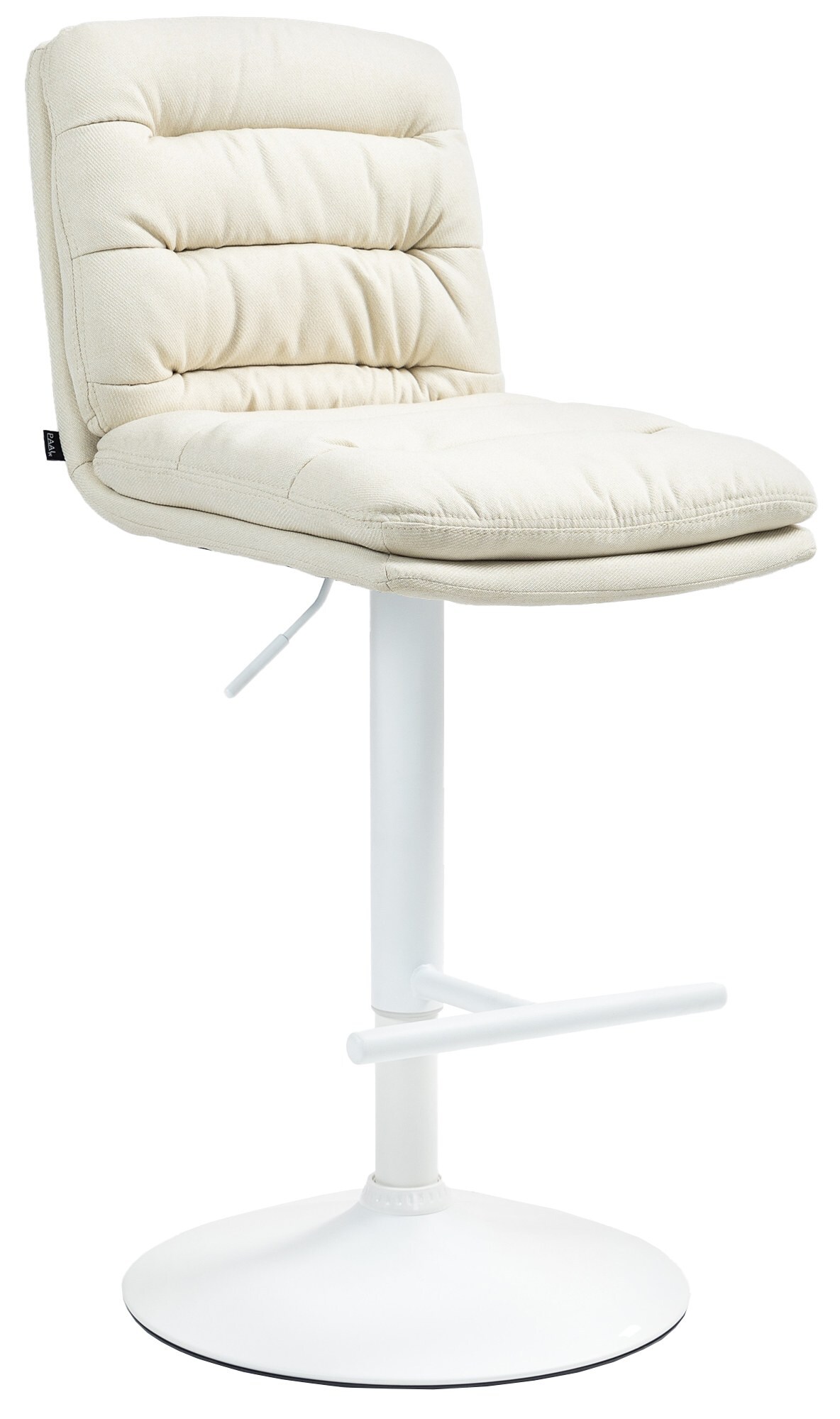 CLP Barhocker Damar mit Stoffbezug I Barstuhl h&ouml;henverstellbar und drehbar I gepolsterter Tresenhocker mit Fu&szlig;st&uuml;tze und R&uuml;ckenlehne - Bild 1