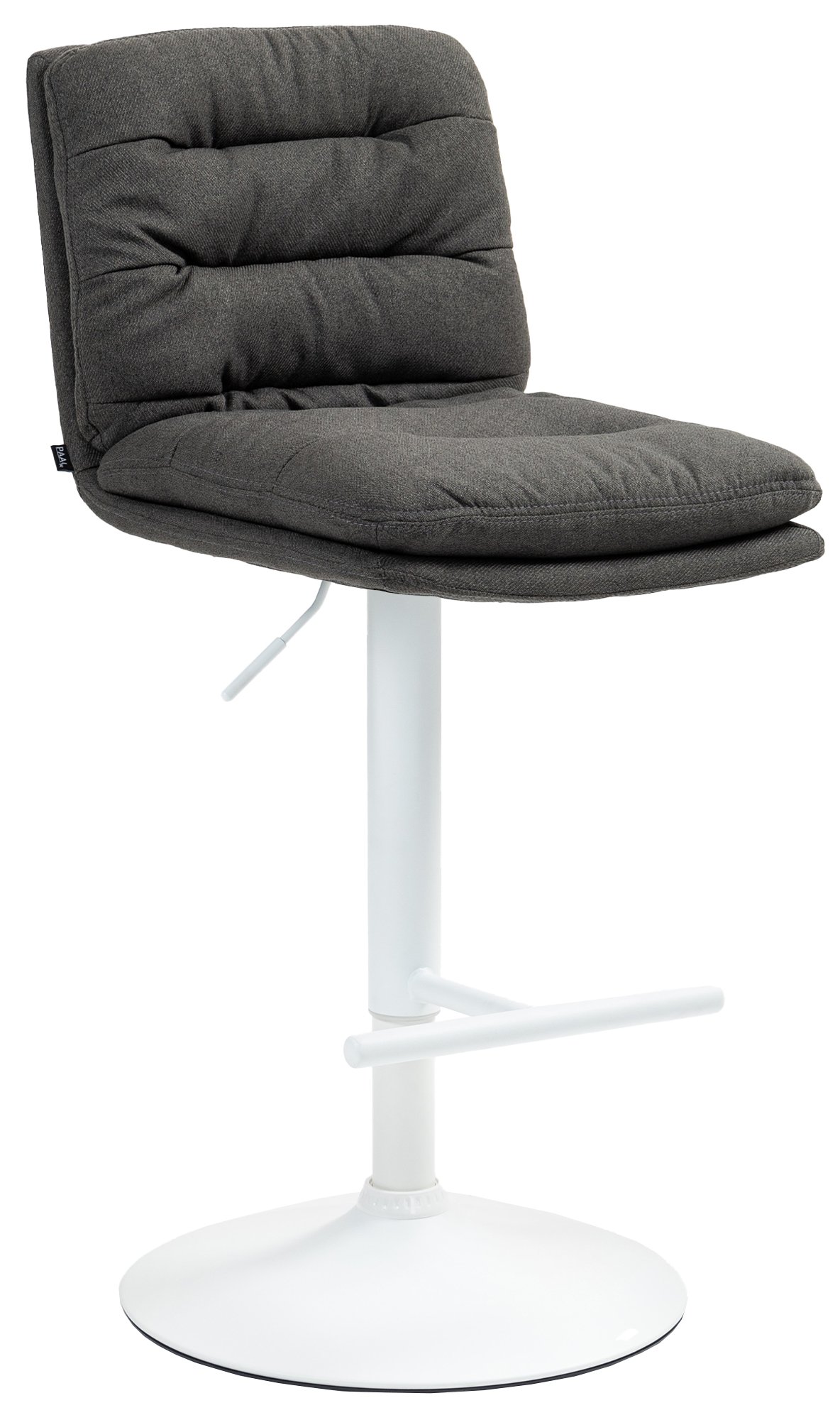 CLP Barhocker Damar mit Stoffbezug I Barstuhl h&ouml;henverstellbar und drehbar I gepolsterter Tresenhocker mit Fu&szlig;st&uuml;tze und R&uuml;ckenlehne - Bild 1