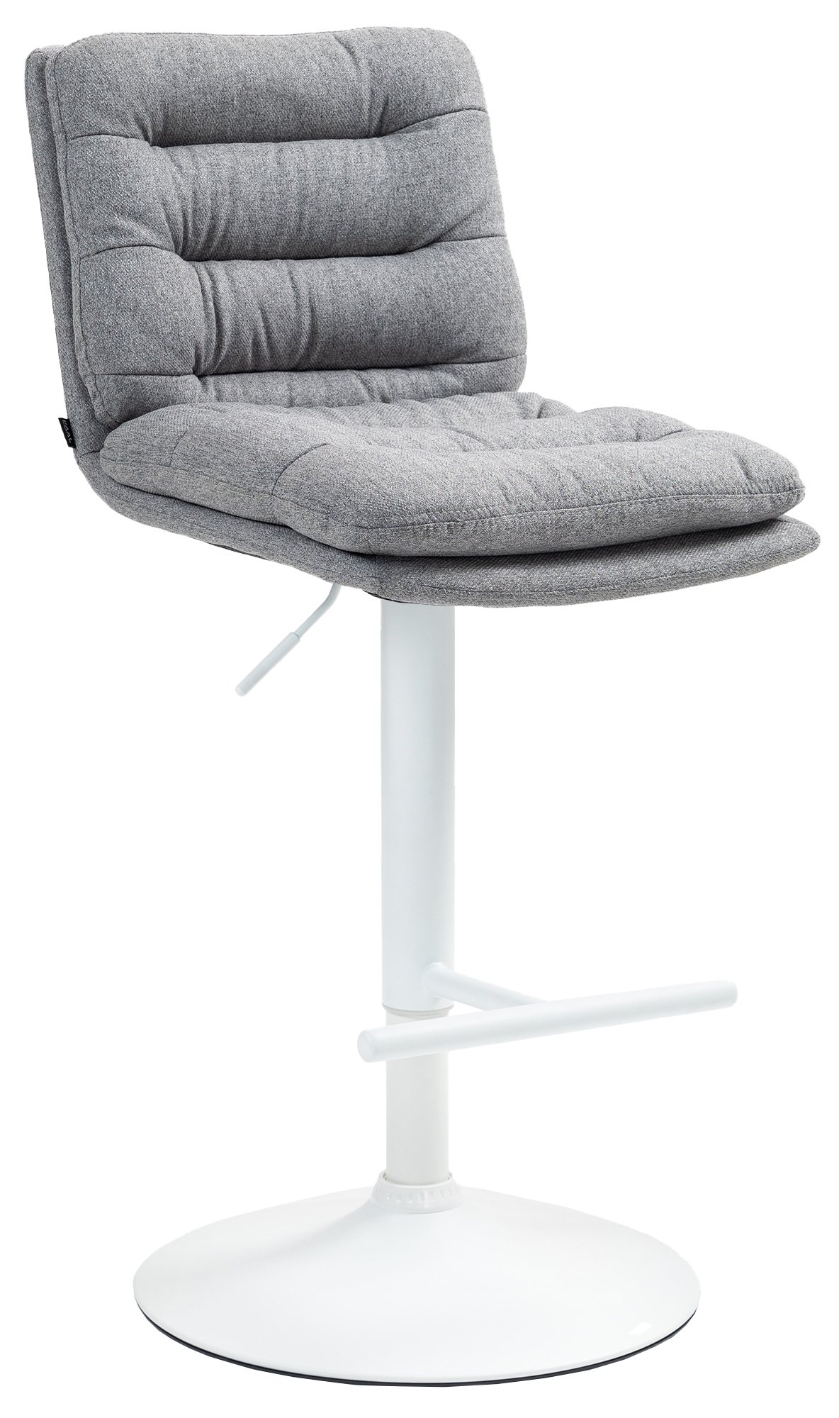 CLP Barhocker Damar mit Stoffbezug I Barstuhl h&ouml;henverstellbar und drehbar I gepolsterter Tresenhocker mit Fu&szlig;st&uuml;tze und R&uuml;ckenlehne - Bild 1