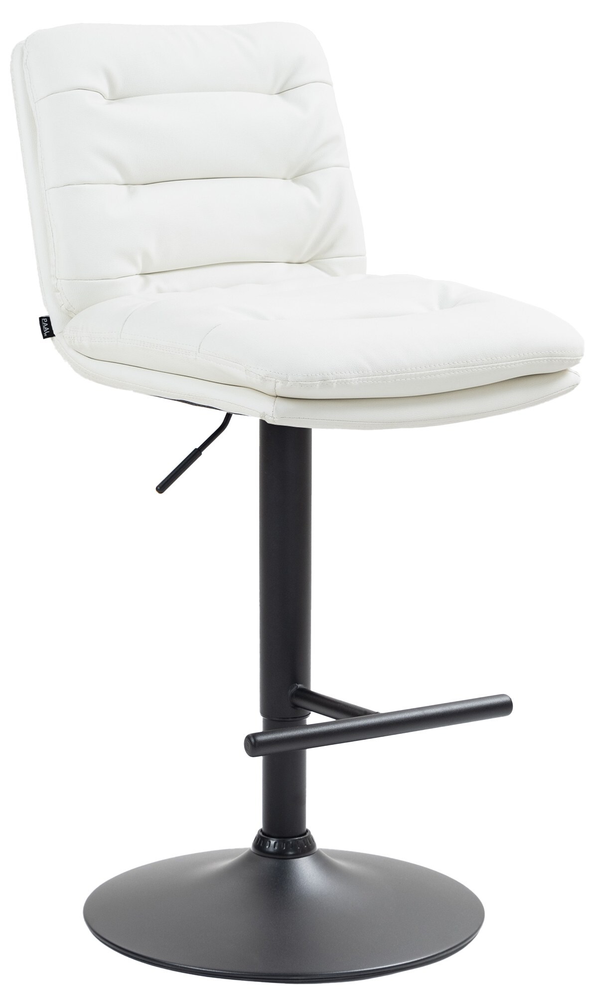 CLP Barhocker Damar mit Kunstlederbezug I Barstuhl h&ouml;henverstellbar und drehbar I gepolsterter Tresenhocker mit Fu&szlig;st&uuml;tze und R&uuml;ckenlehne - Bild 1