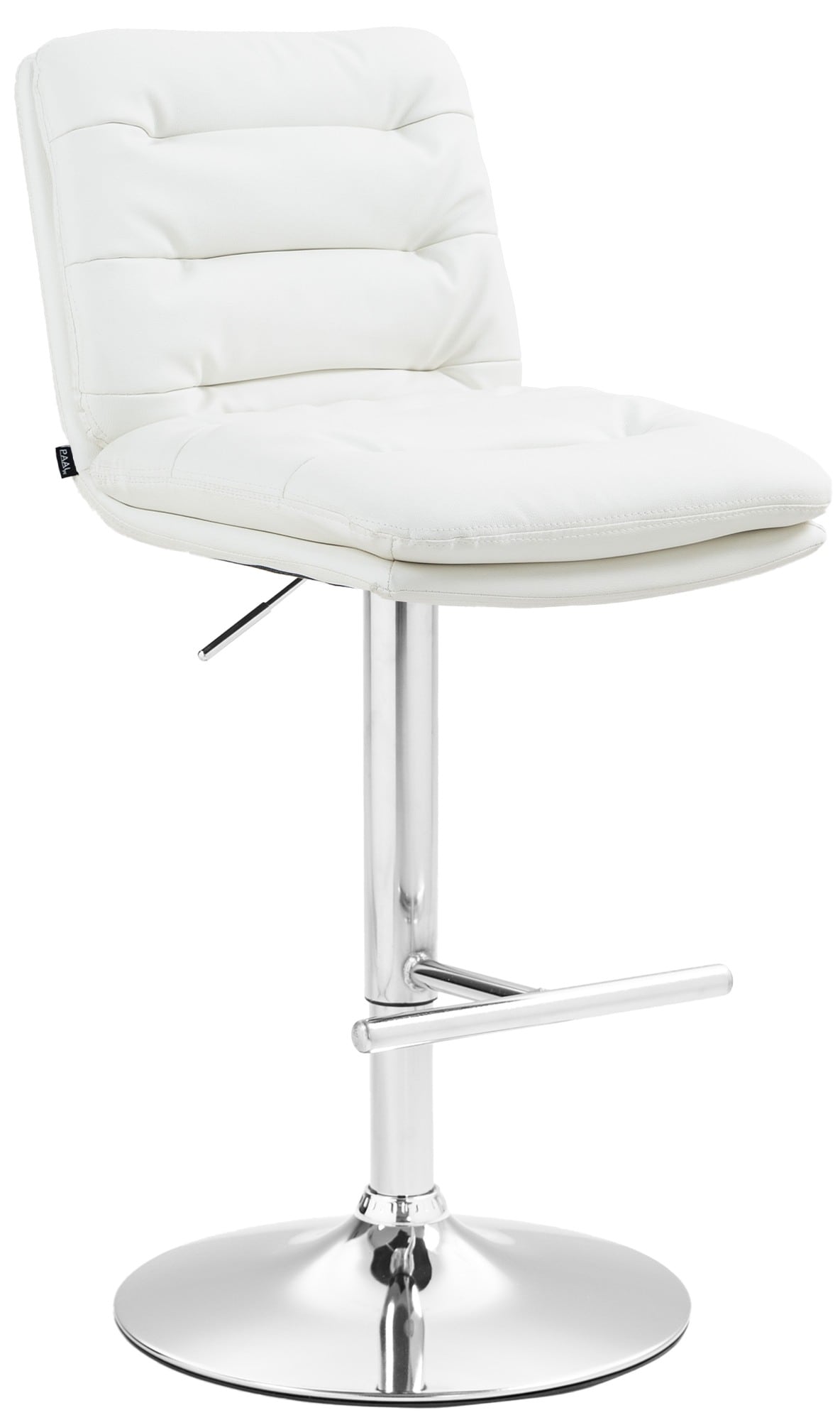 CLP Barhocker Damar mit Kunstlederbezug I Barstuhl h&ouml;henverstellbar und drehbar I gepolsterter Tresenhocker mit Fu&szlig;st&uuml;tze und R&uuml;ckenlehne - Bild 1