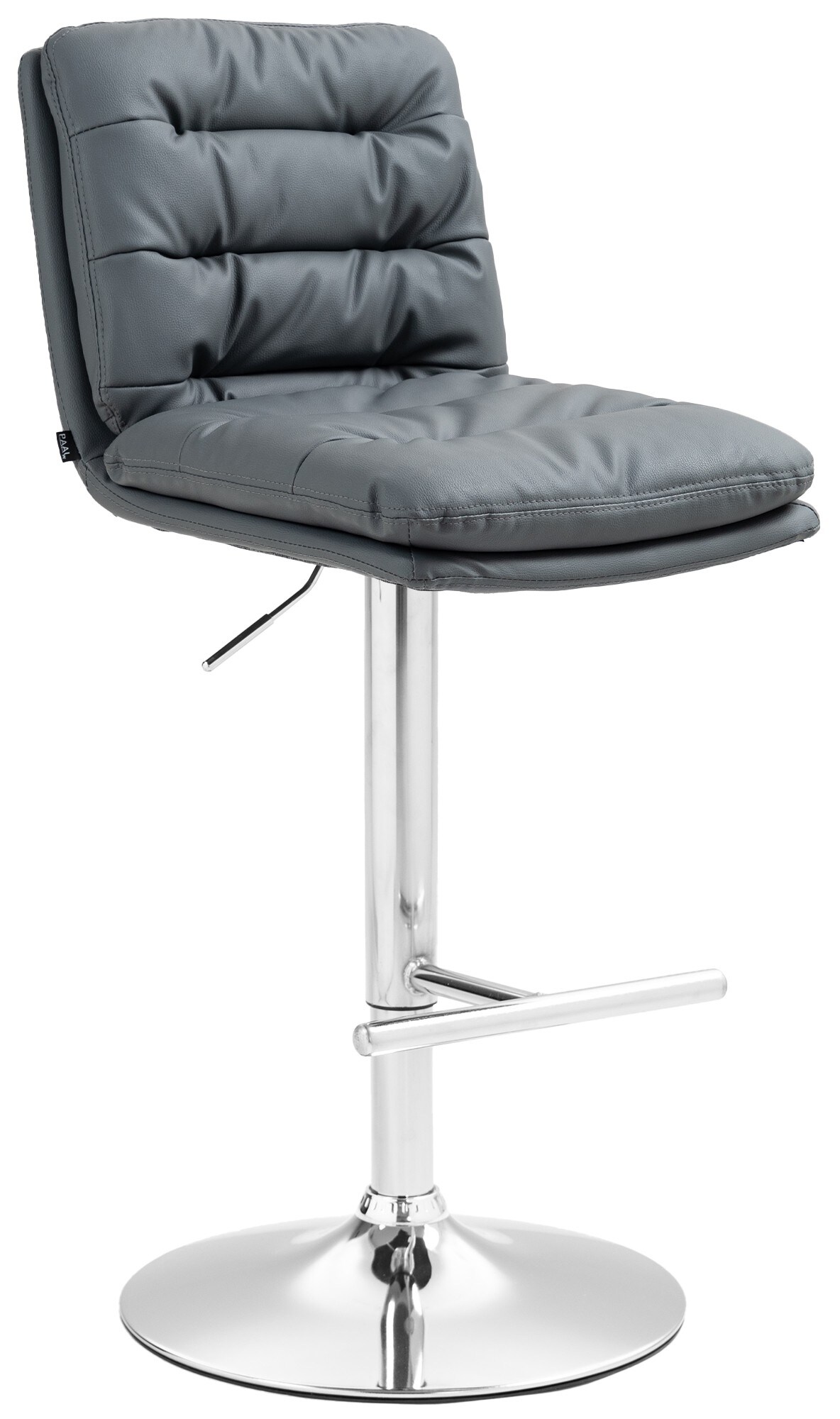 CLP Barhocker Damar mit Kunstlederbezug I Barstuhl h&ouml;henverstellbar und drehbar I gepolsterter Tresenhocker mit Fu&szlig;st&uuml;tze und R&uuml;ckenlehne - Bild 1