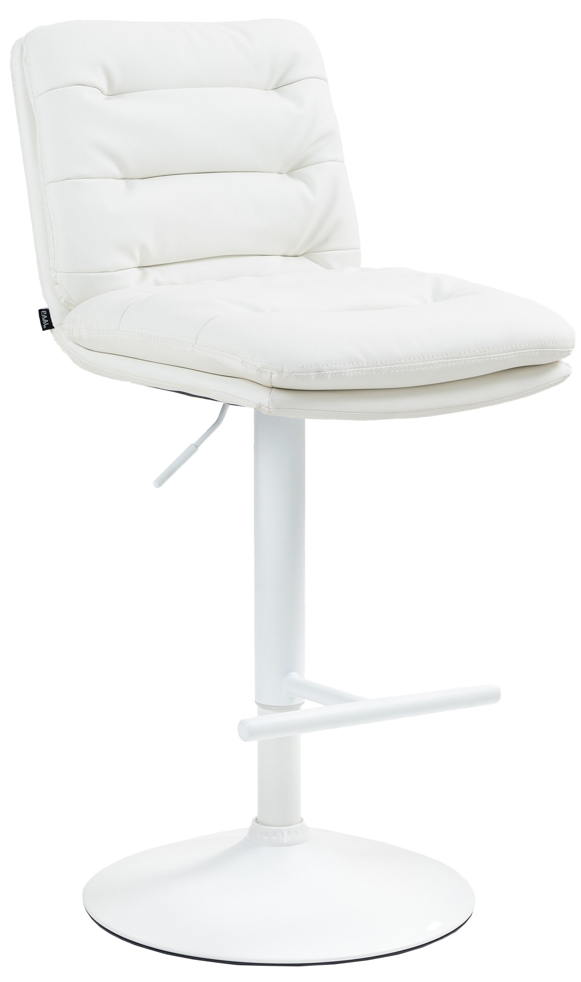 CLP Barhocker Damar mit Kunstlederbezug I Barstuhl h&ouml;henverstellbar und drehbar I gepolsterter Tresenhocker mit Fu&szlig;st&uuml;tze und R&uuml;ckenlehne - Bild 1