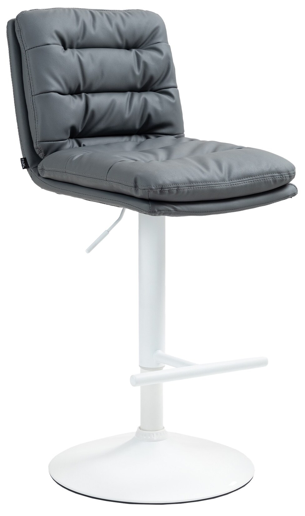 CLP Barhocker Damar mit Kunstlederbezug I Barstuhl höhenverstellbar und drehbar I gepolsterter Tresenhocker mit Fußstütze und Rückenlehne | 04251756498634