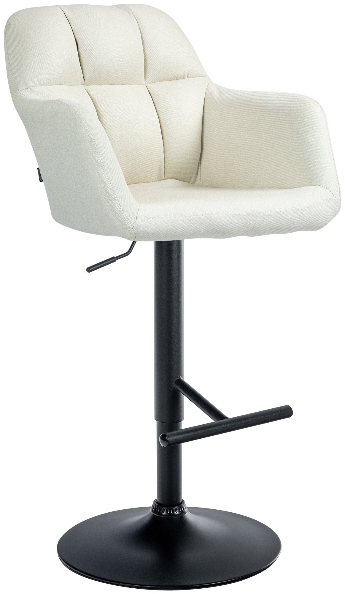 CLP Barhocker Natoma Stoff I 360&deg; Drehbar, Metallgestell H&ouml;henverstellbar Mit Fu&szlig;st&uuml;tze I Thekenhocker F&uuml;r Bar Mit Gepolsterte Sitzfl&auml;che - Bild 1