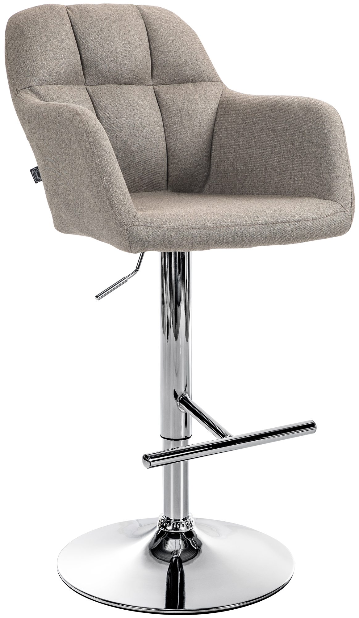 CLP Barhocker Natoma Stoff I 360&deg; Drehbar, Metallgestell H&ouml;henverstellbar Mit Fu&szlig;st&uuml;tze I Thekenhocker F&uuml;r Bar Mit Gepolsterte Sitzfl&auml;che - Bild 1