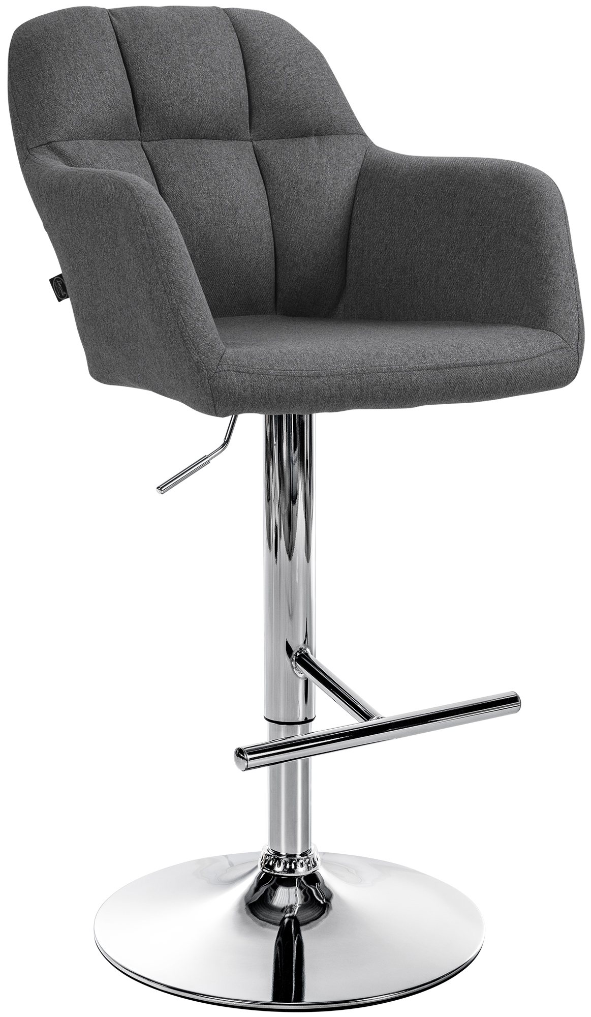CLP Barhocker Natoma Stoff I 360&deg; Drehbar, Metallgestell H&ouml;henverstellbar Mit Fu&szlig;st&uuml;tze I Thekenhocker F&uuml;r Bar Mit Gepolsterte Sitzfl&auml;che - Bild 1