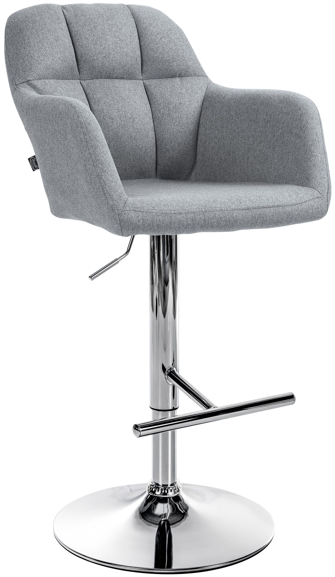 CLP Barhocker Natoma Stoff I 360&deg; Drehbar, Metallgestell H&ouml;henverstellbar Mit Fu&szlig;st&uuml;tze I Thekenhocker F&uuml;r Bar Mit Gepolsterte Sitzfl&auml;che - Bild 1