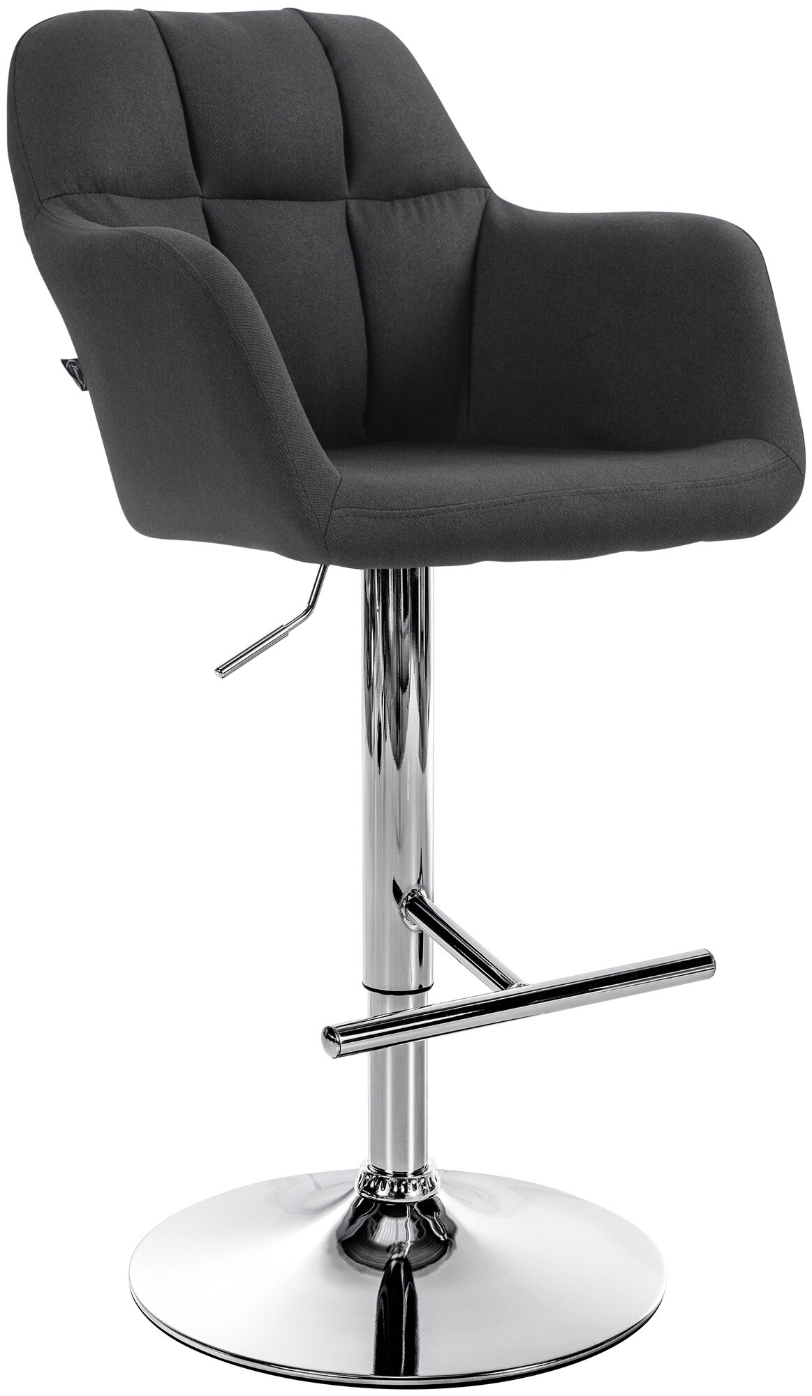 CLP Barhocker Natoma Stoff I 360&deg; Drehbar, Metallgestell H&ouml;henverstellbar Mit Fu&szlig;st&uuml;tze I Thekenhocker F&uuml;r Bar Mit Gepolsterte Sitzfl&auml;che - Bild 1