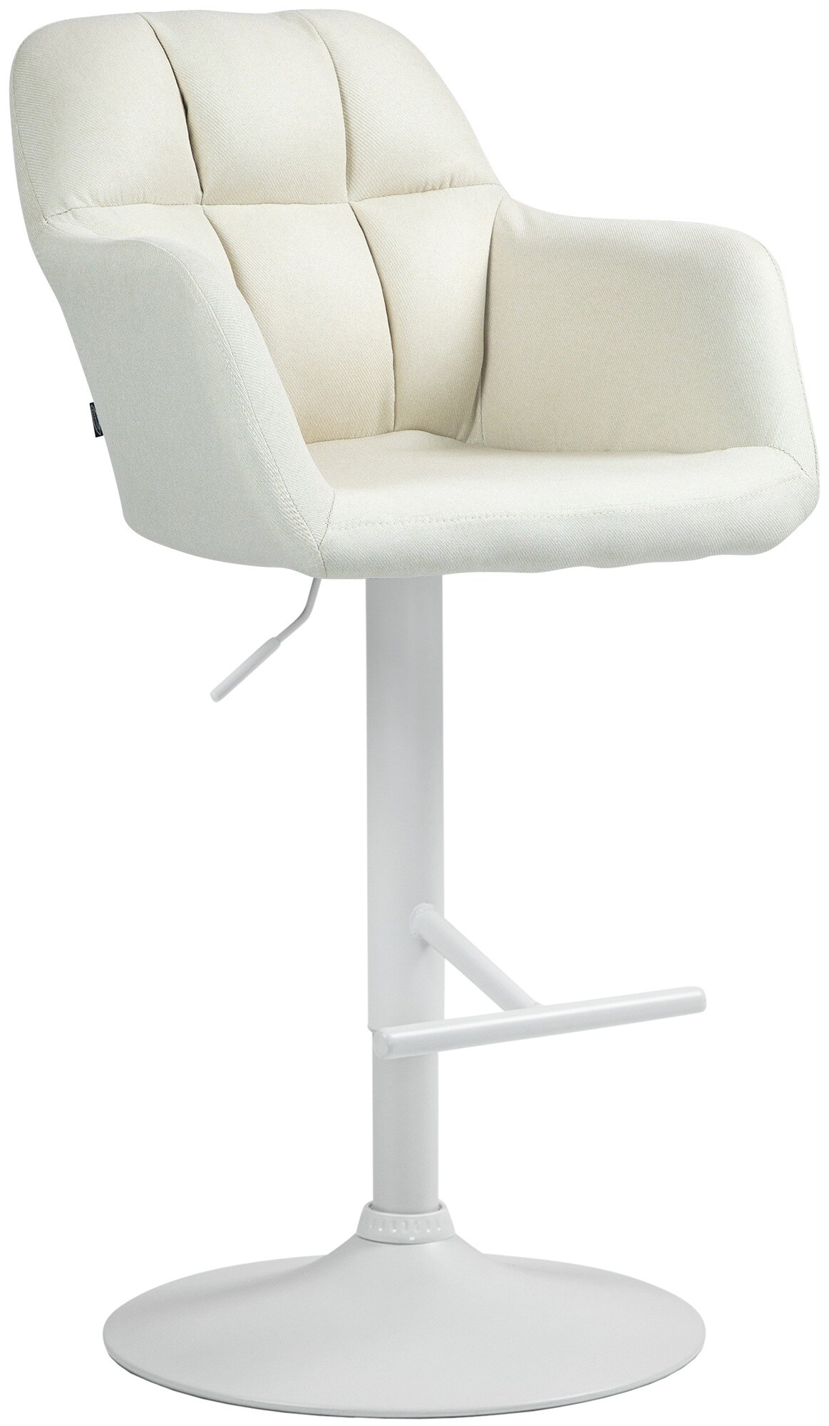 CLP Barhocker Natoma Stoff I 360&deg; Drehbar, Metallgestell H&ouml;henverstellbar Mit Fu&szlig;st&uuml;tze I Thekenhocker F&uuml;r Bar Mit Gepolsterte Sitzfl&auml;che - Bild 1