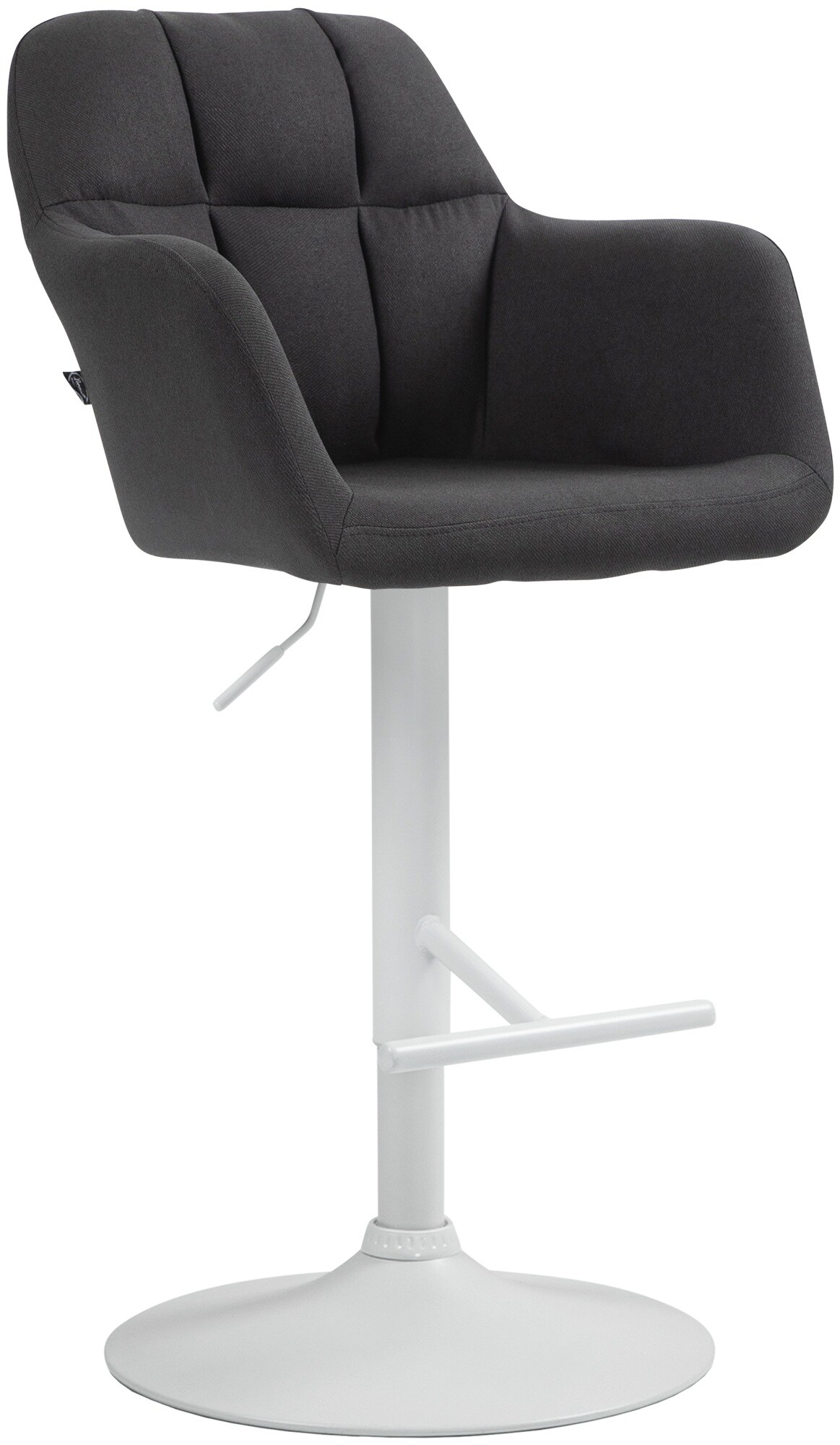 CLP Barhocker Natoma Stoff I 360&deg; Drehbar, Metallgestell H&ouml;henverstellbar Mit Fu&szlig;st&uuml;tze I Thekenhocker F&uuml;r Bar Mit Gepolsterte Sitzfl&auml;che - Bild 1