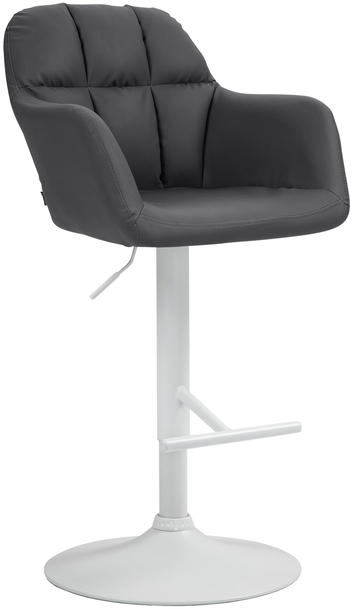 CLP Barhocker Natoma Kunstleder I 360&deg; Drehbar, Metallgestell H&ouml;henverstellbar Mit Fu&szlig;st&uuml;tze I K&uuml;chenhocker Mit Gepolsterter Sitzfl&auml;che - Bild 1