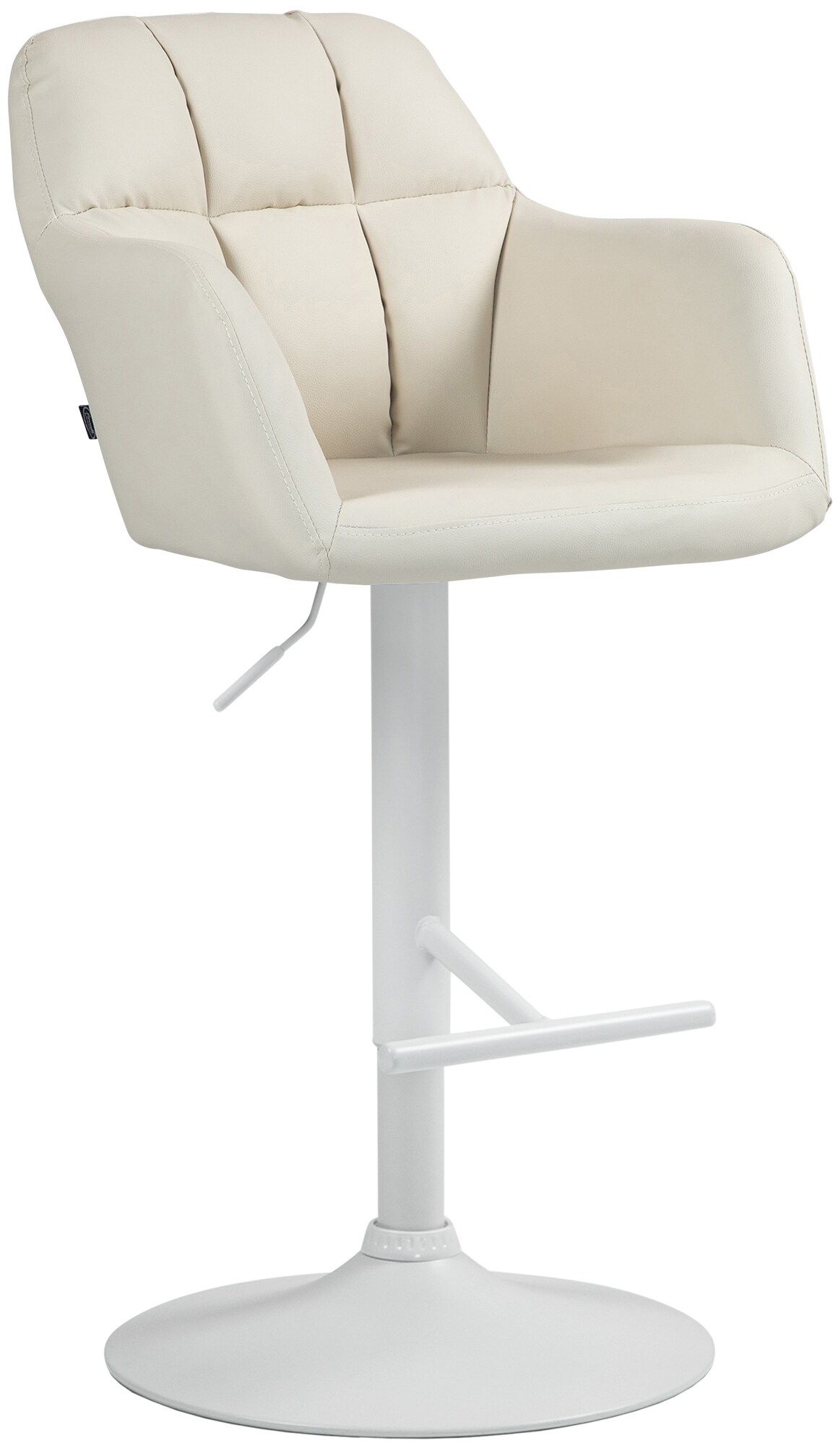 CLP Barhocker Natoma Kunstleder I 360&deg; Drehbar, Metallgestell H&ouml;henverstellbar Mit Fu&szlig;st&uuml;tze I K&uuml;chenhocker Mit Gepolsterter Sitzfl&auml;che - Bild 1