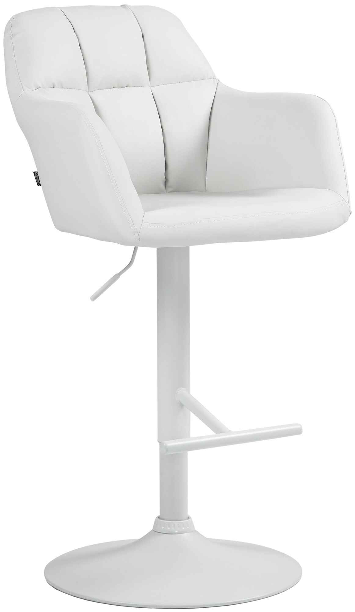 CLP Barhocker Natoma Kunstleder I 360&deg; Drehbar, Metallgestell H&ouml;henverstellbar Mit Fu&szlig;st&uuml;tze I K&uuml;chenhocker Mit Gepolsterter Sitzfl&auml;che - Bild 1
