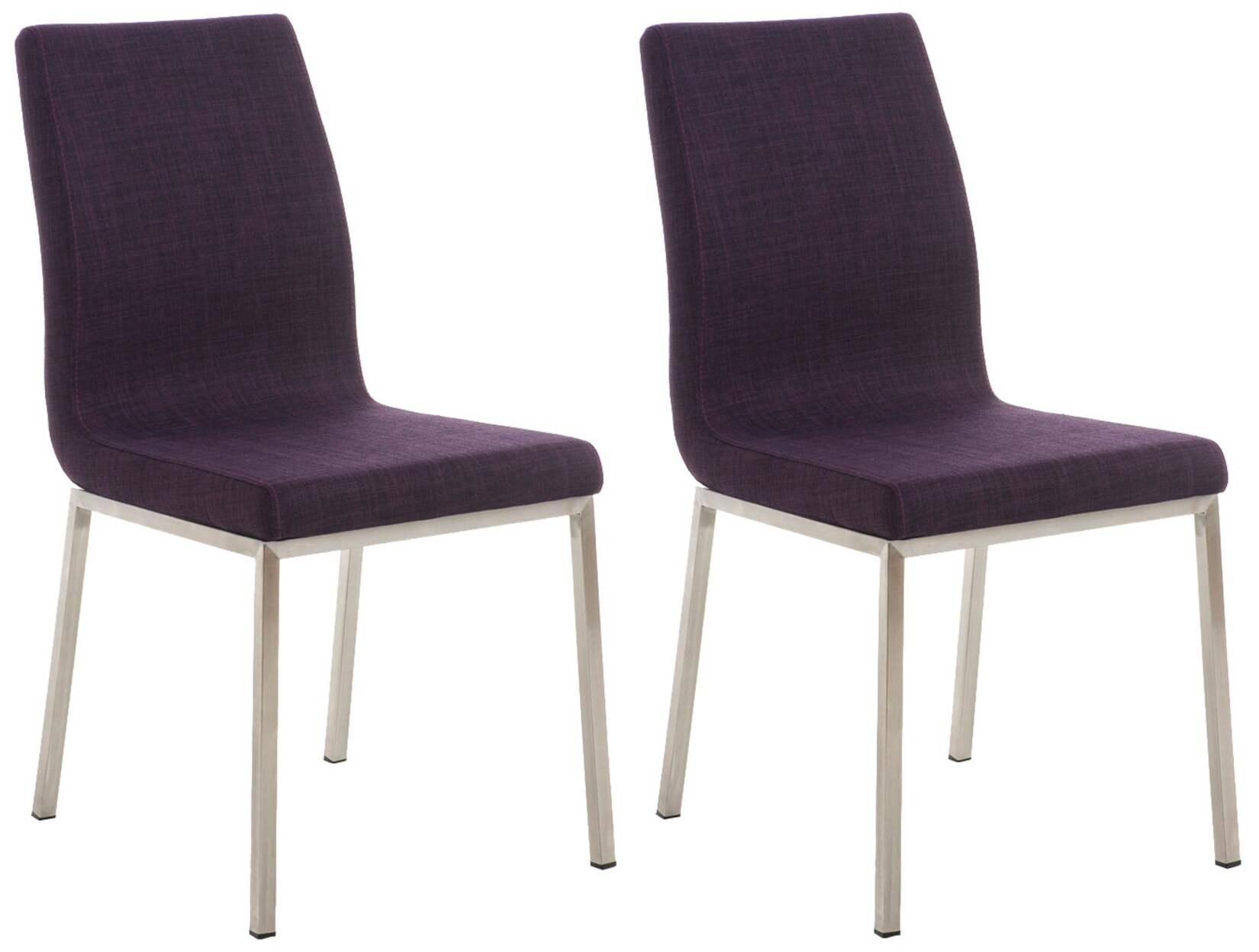 CLP 2er Set Esszimmerstühle Colmar Mit Stoffsitz I Pflegeleichter Gepolsterter Lehnstühle Mit Edelstahlgestell | 04255716300098