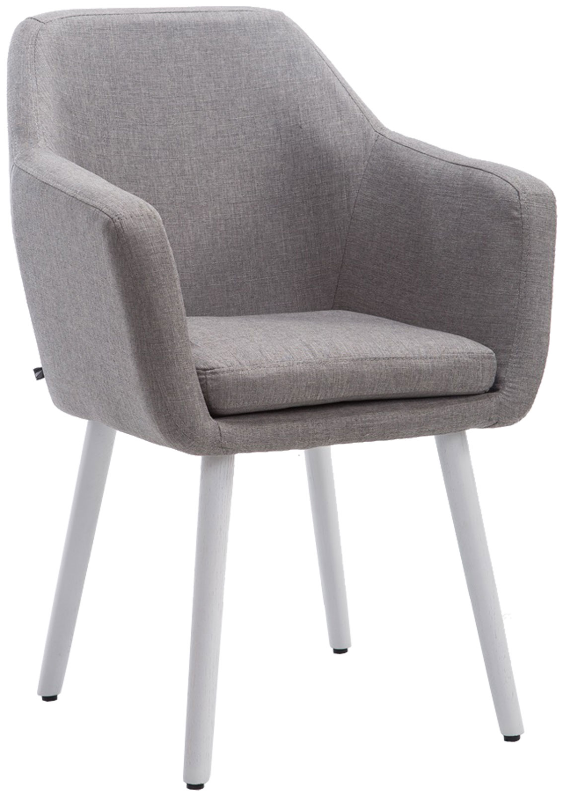 CLP Esszimmerstuhl Kuba Mit Stoffbezug I Polsterstuhl Mit Holzgestell Und Bodenschonern - Bild 1