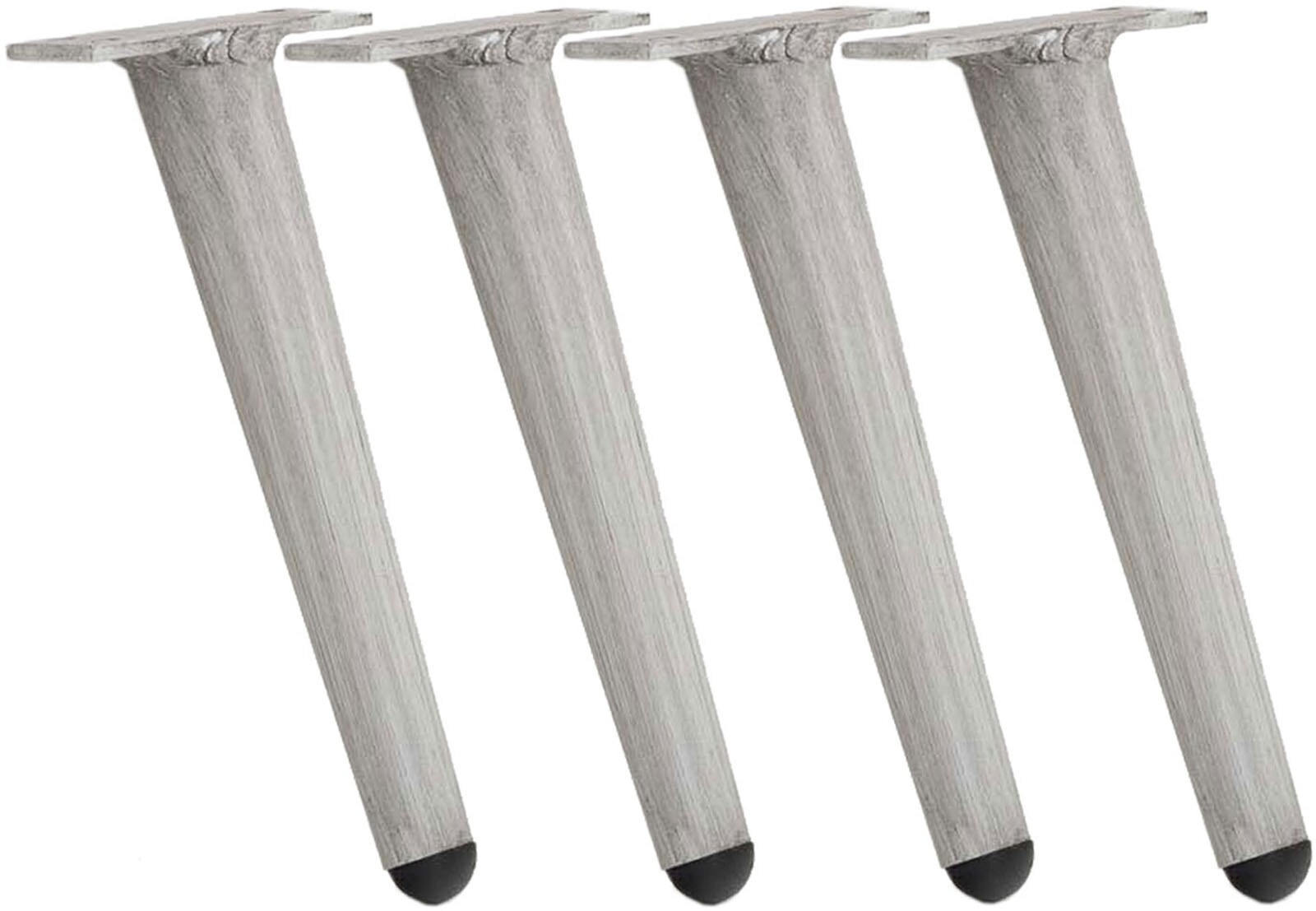 CLP 4er Set M&ouml;belf&uuml;&szlig;e Aus Rostfreiem Aluminium I Kunststoff Bodenschoner I F&uuml;r Innen- Und Au&szlig;enm&ouml;bel I Inklusive Schrauben - Bild 1