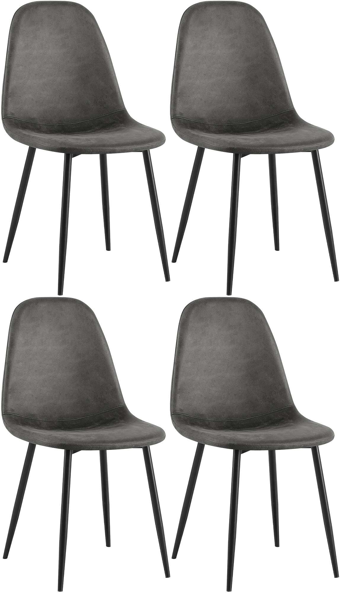 CLP Esszimmerst&uuml;hle 4er Set Napier, bequeme K&uuml;chenst&uuml;hle gepolstert, Polsterst&uuml;hle Esszimmer mit R&uuml;ckenlehne, bis 150 kg belastbar - Bild 1