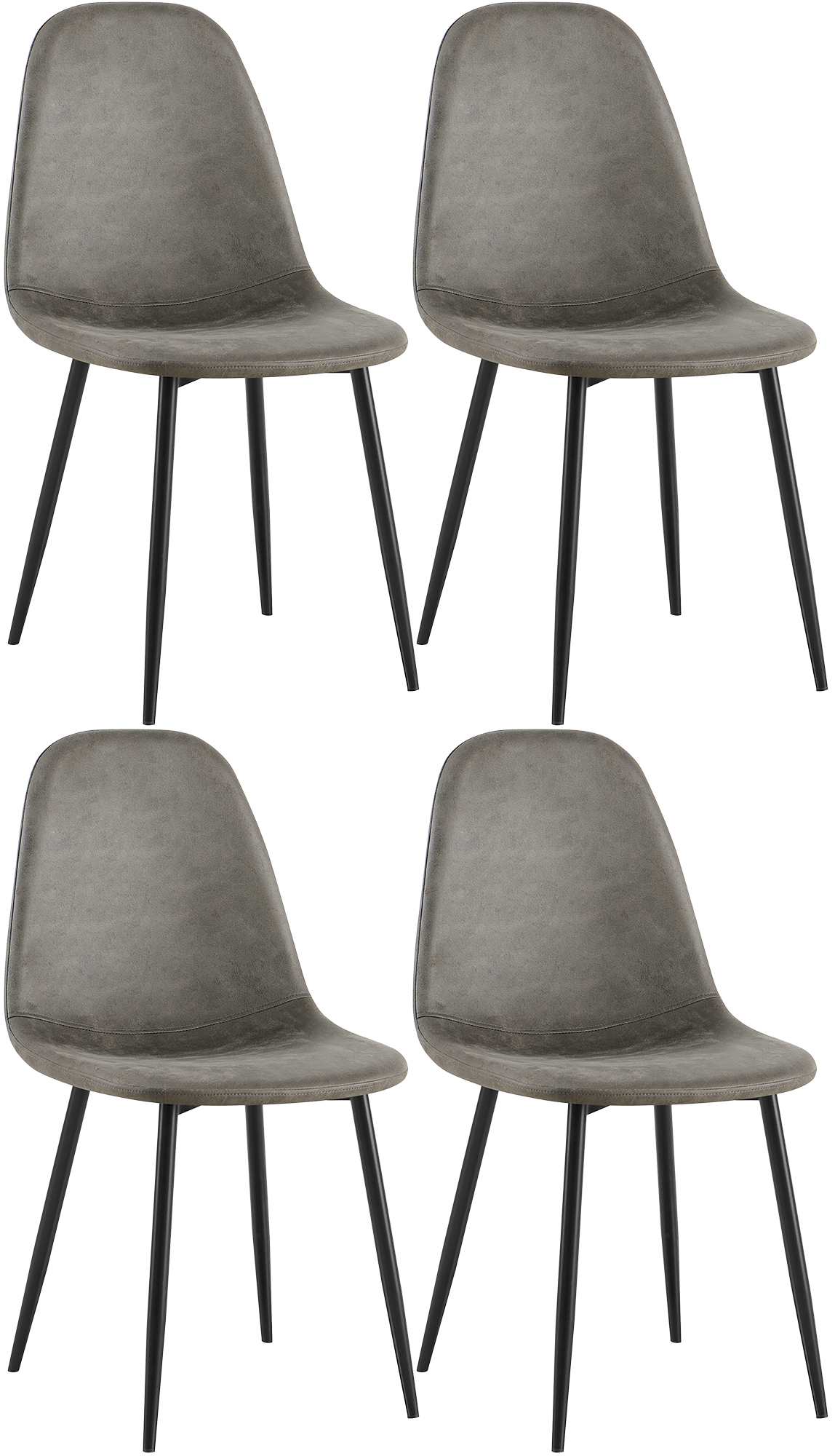 CLP Esszimmerst&uuml;hle 4er Set Napier, bequeme K&uuml;chenst&uuml;hle gepolstert, Polsterst&uuml;hle Esszimmer mit R&uuml;ckenlehne, bis 150 kg belastbar - Bild 1