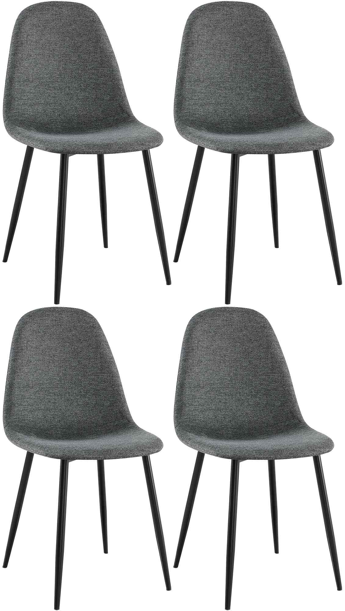 CLP Esszimmerst&uuml;hle 4er Set Napier, bequeme K&uuml;chenst&uuml;hle gepolstert, Polsterst&uuml;hle Esszimmer mit R&uuml;ckenlehne, bis 150 kg belastbar - Bild 1