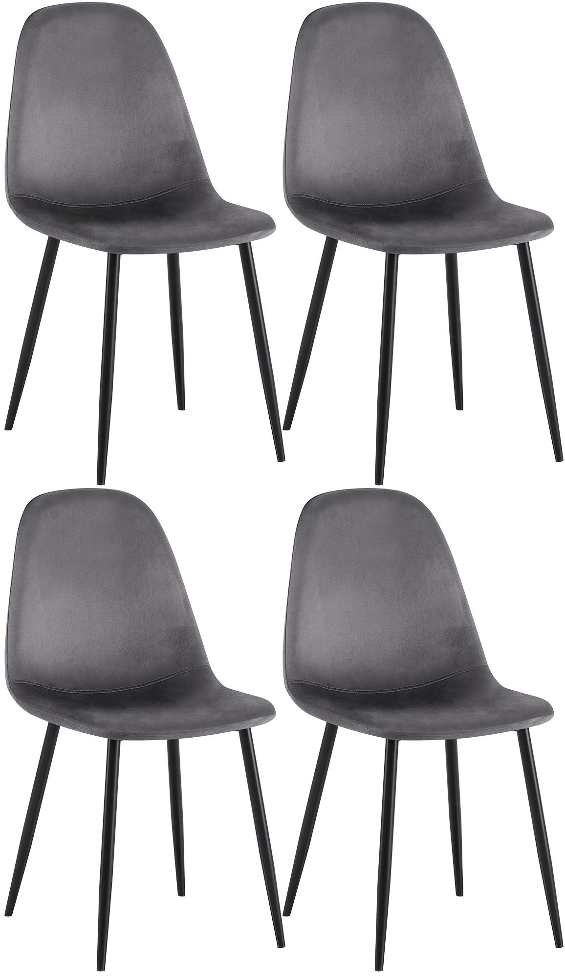 CLP Esszimmerst&uuml;hle 4er Set Napier, bequeme K&uuml;chenst&uuml;hle gepolstert, Polsterst&uuml;hle Esszimmer mit R&uuml;ckenlehne, bis 150 kg belastbar - Bild 1