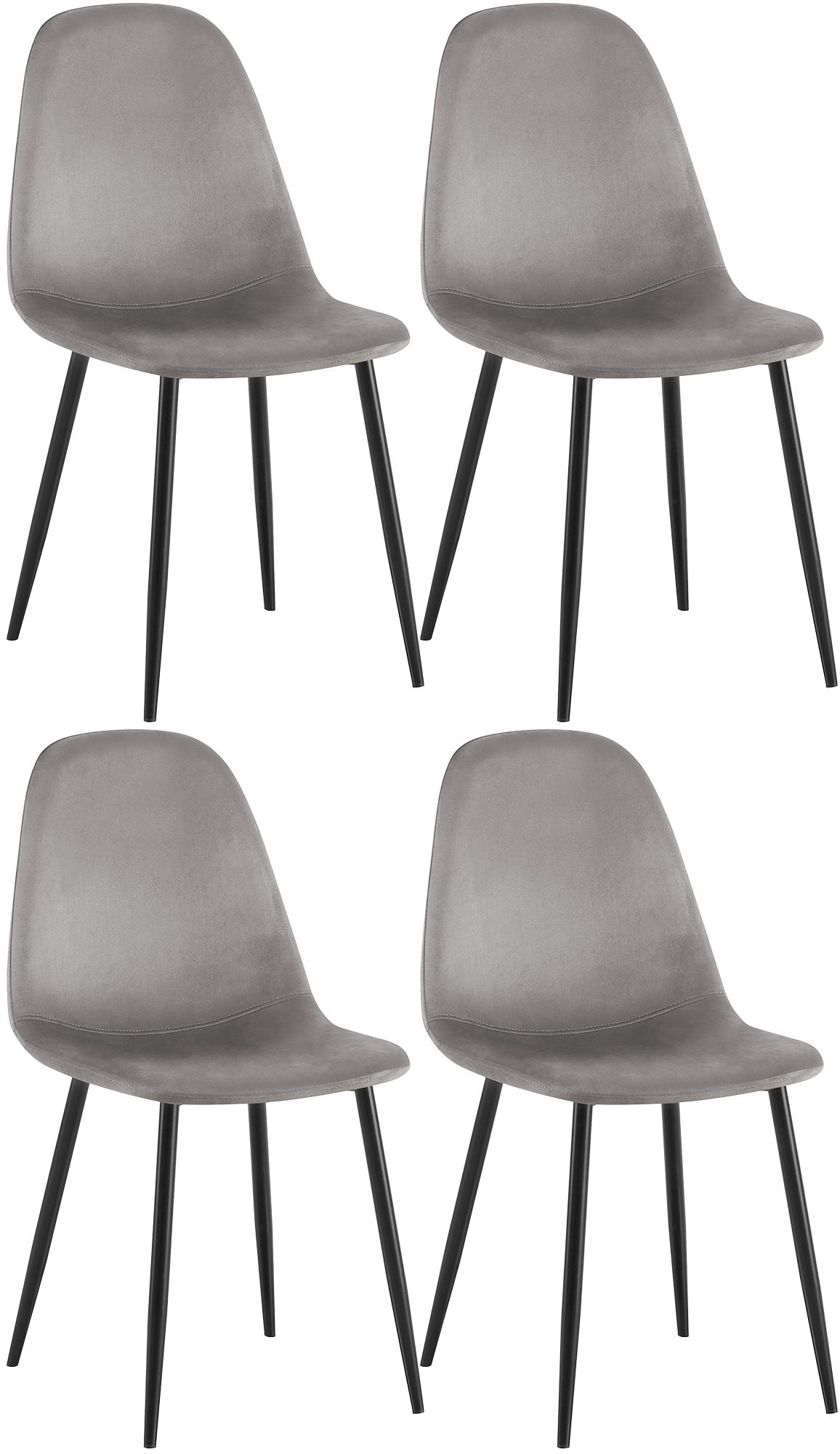 CLP Esszimmerst&uuml;hle 4er Set Napier, bequeme K&uuml;chenst&uuml;hle gepolstert, Polsterst&uuml;hle Esszimmer mit R&uuml;ckenlehne, bis 150 kg belastbar - Bild 1