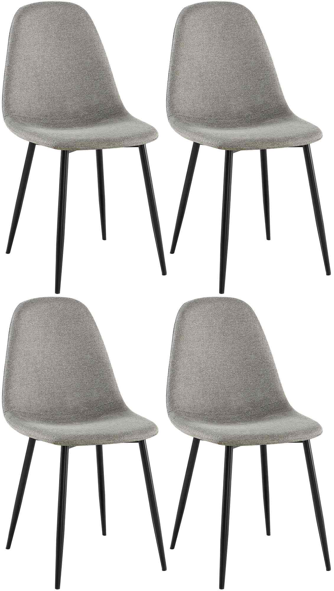 CLP Esszimmerst&uuml;hle 4er Set Napier, bequeme K&uuml;chenst&uuml;hle gepolstert, Polsterst&uuml;hle Esszimmer mit R&uuml;ckenlehne, bis 150 kg belastbar - Bild 1