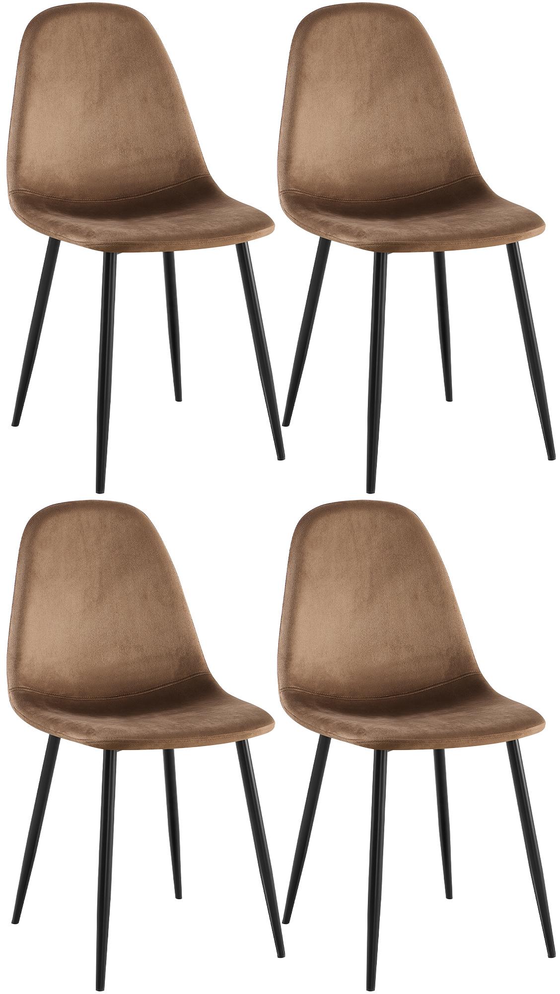 CLP Esszimmerst&uuml;hle 4er Set Napier, bequeme K&uuml;chenst&uuml;hle gepolstert, Polsterst&uuml;hle Esszimmer mit R&uuml;ckenlehne, bis 150 kg belastbar - Bild 1