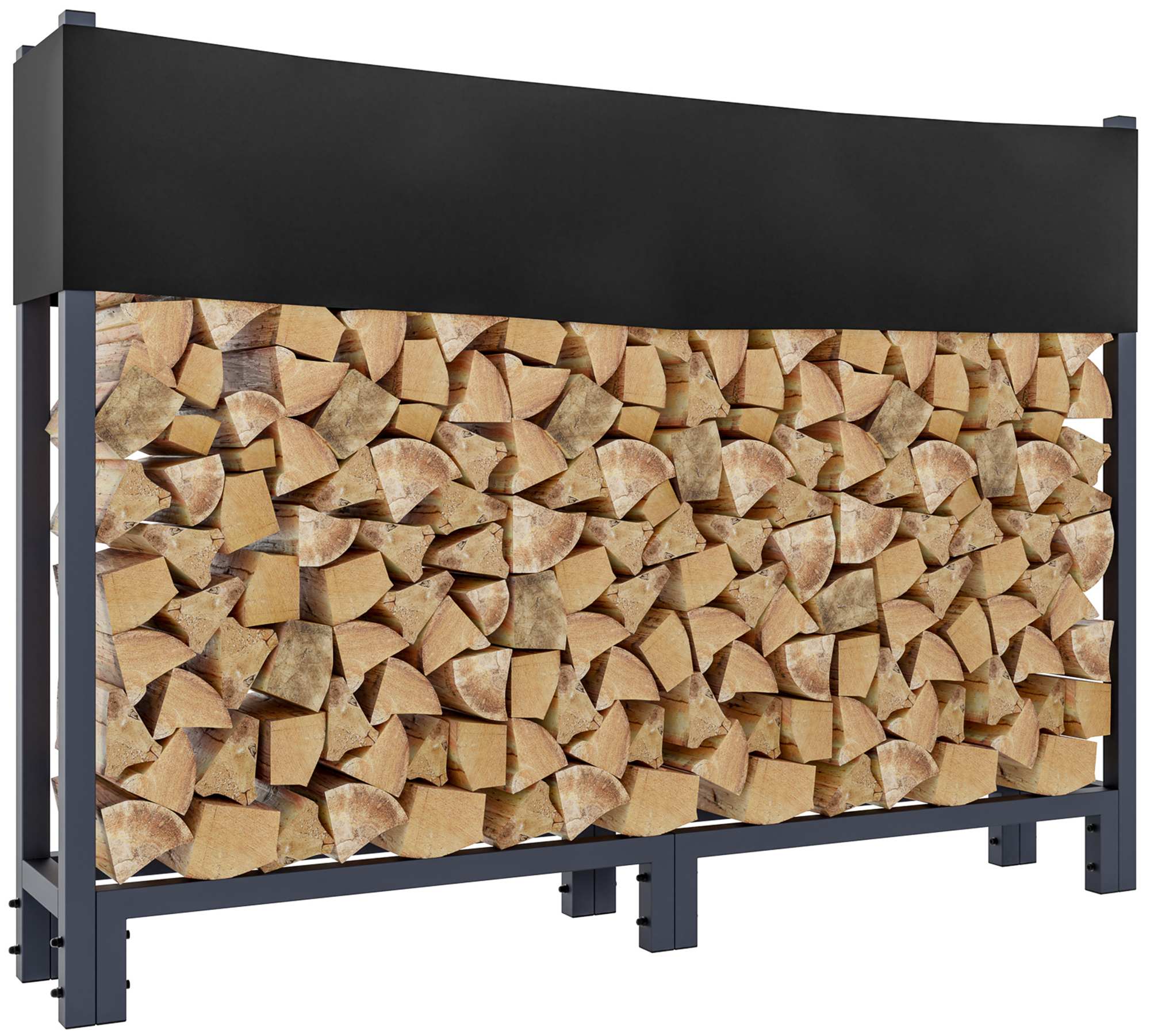 CLP Kaminholzst&auml;nder Martin Aus Beschichtetem Stahl I Mit Abdeckplane - Bild 1