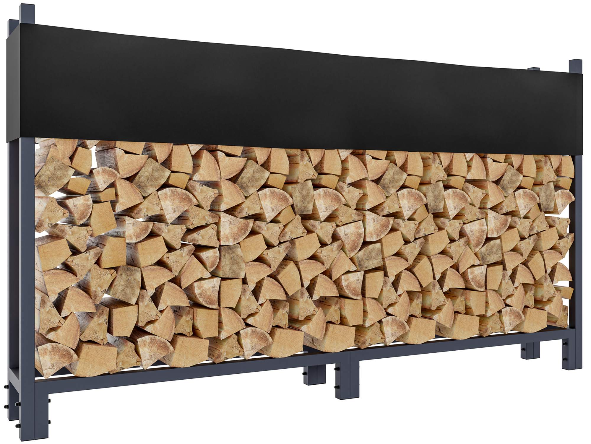 CLP Kaminholzst&auml;nder Martin Aus Beschichtetem Stahl I Mit Abdeckplane - Bild 1