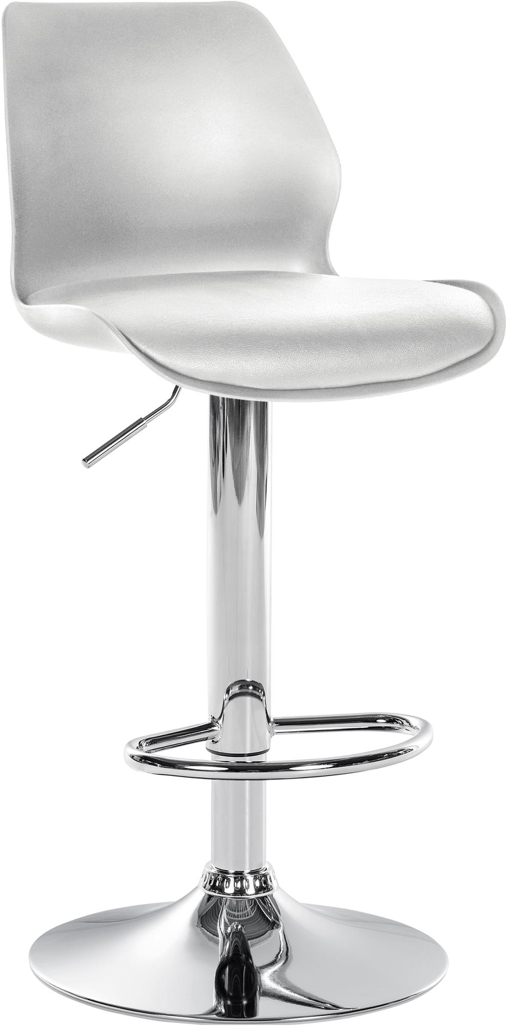 CLP Barhocker Gilbert I Tresenhocker Mit Gepolsterter Sitzfl&auml;che Aus Kunstleder I H&ouml;henverstellbar, Drehbar Mit Fu&szlig;st&uuml;tze Und R&uuml;ckenlehne - Bild 1