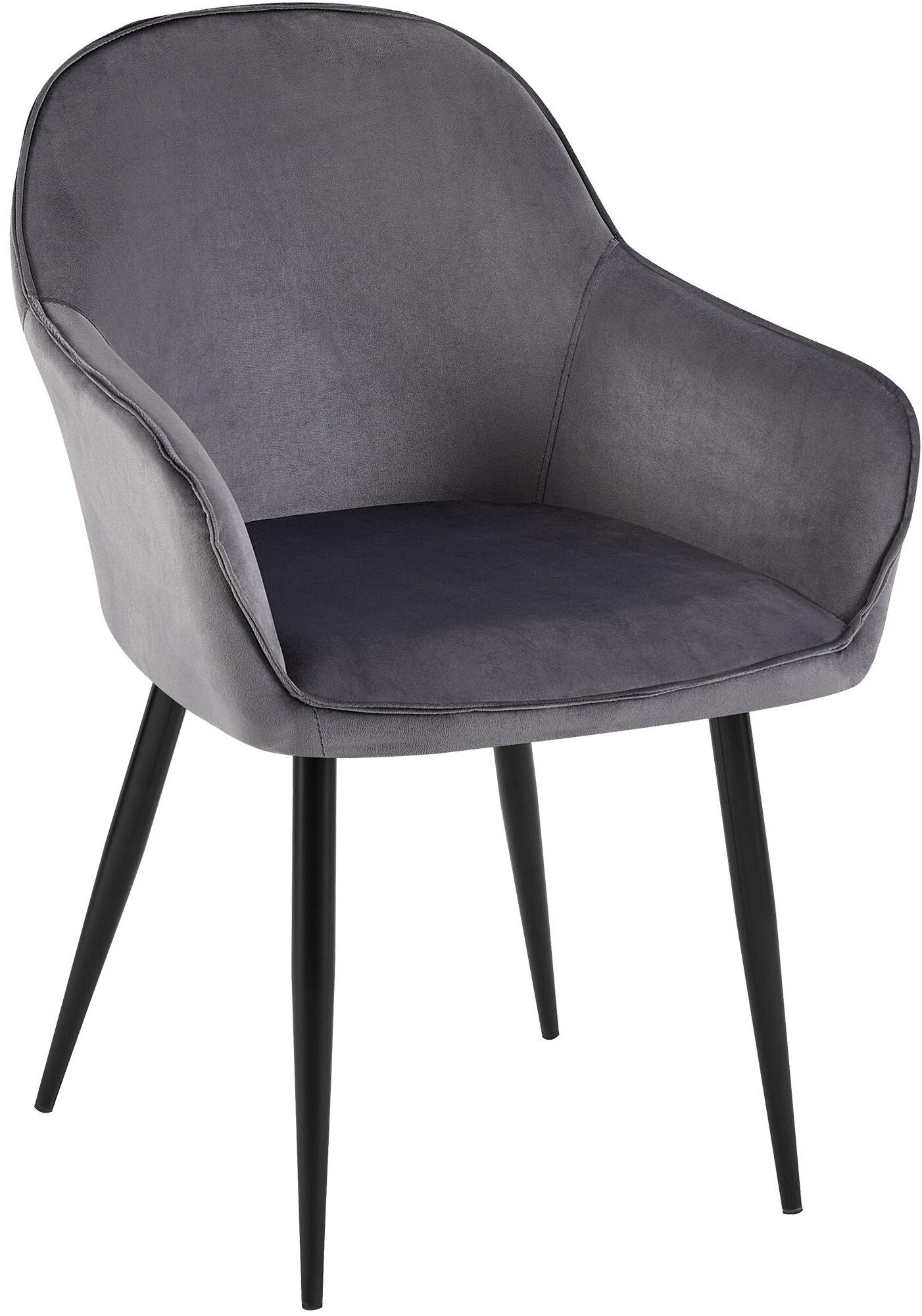 CLP Esszimmerstuhl Boise I Polsterstuhl Mit Samt-Bezug I Stabiles Metallgestell - Bild 1