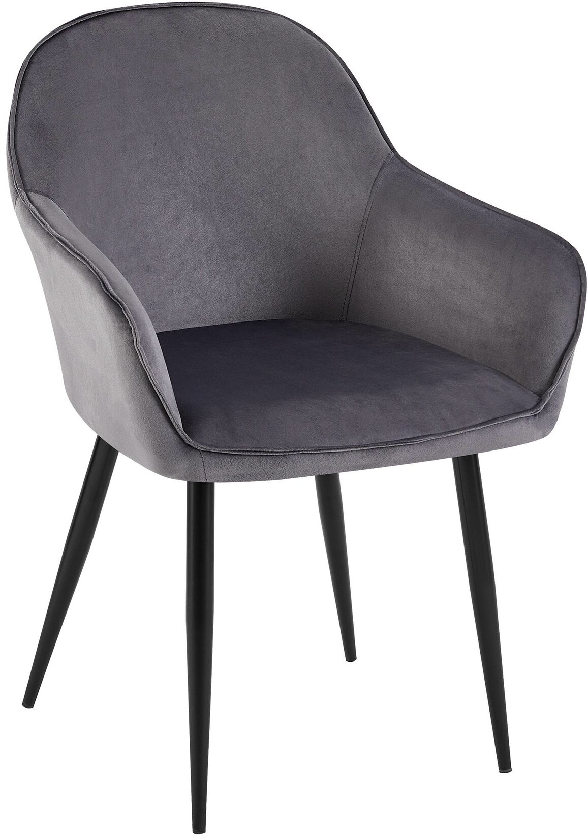 CLP Esszimmerstuhl Boise I Polsterstuhl Mit Samt-Bezug I Stabiles Metallgestell | 04255716303235