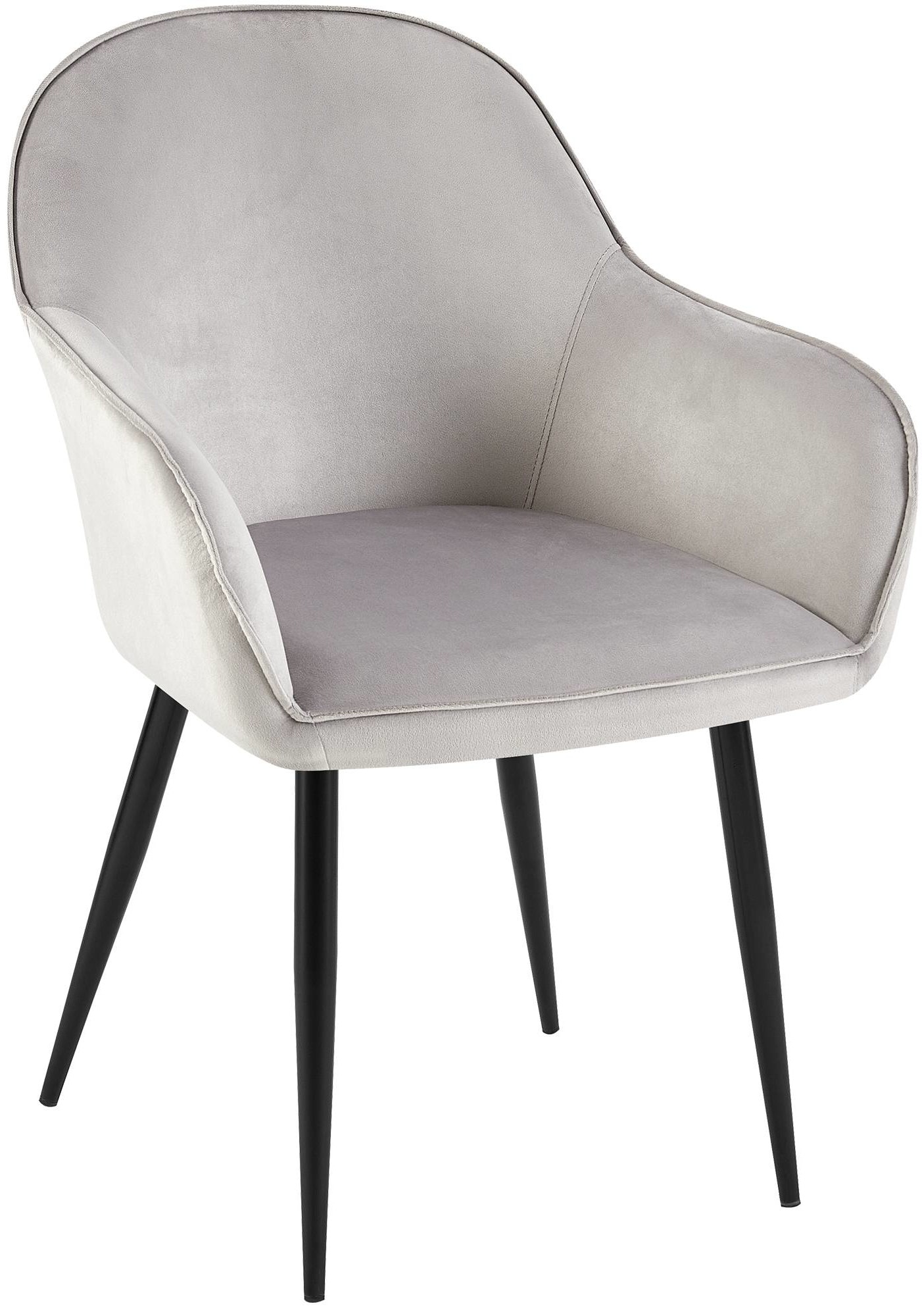 CLP Esszimmerstuhl Boise I Polsterstuhl Mit Samt-Bezug I Stabiles Metallgestell - Bild 1