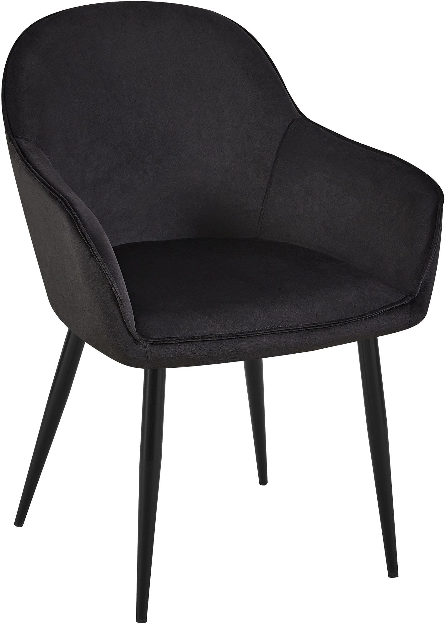 CLP Esszimmerstuhl Boise I Polsterstuhl Mit Samt-Bezug I Stabiles Metallgestell - Bild 1