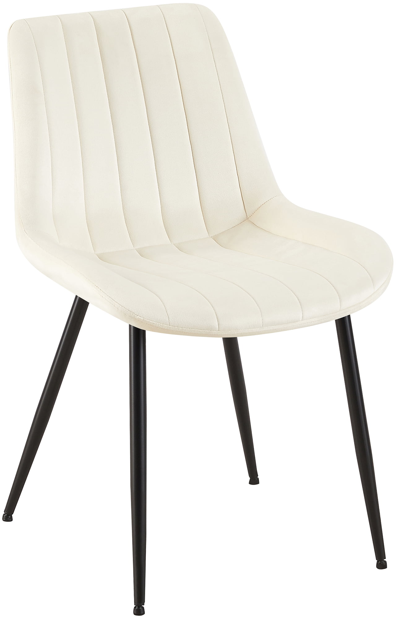 CLP Stuhl Rahden Samt I Polsterstuhl Mit Gestepptem Sitz I Lehnstuhl Mit Schwarzem Gestell Mit Einer Sitzh&ouml;he Von 46 cm - Bild 1