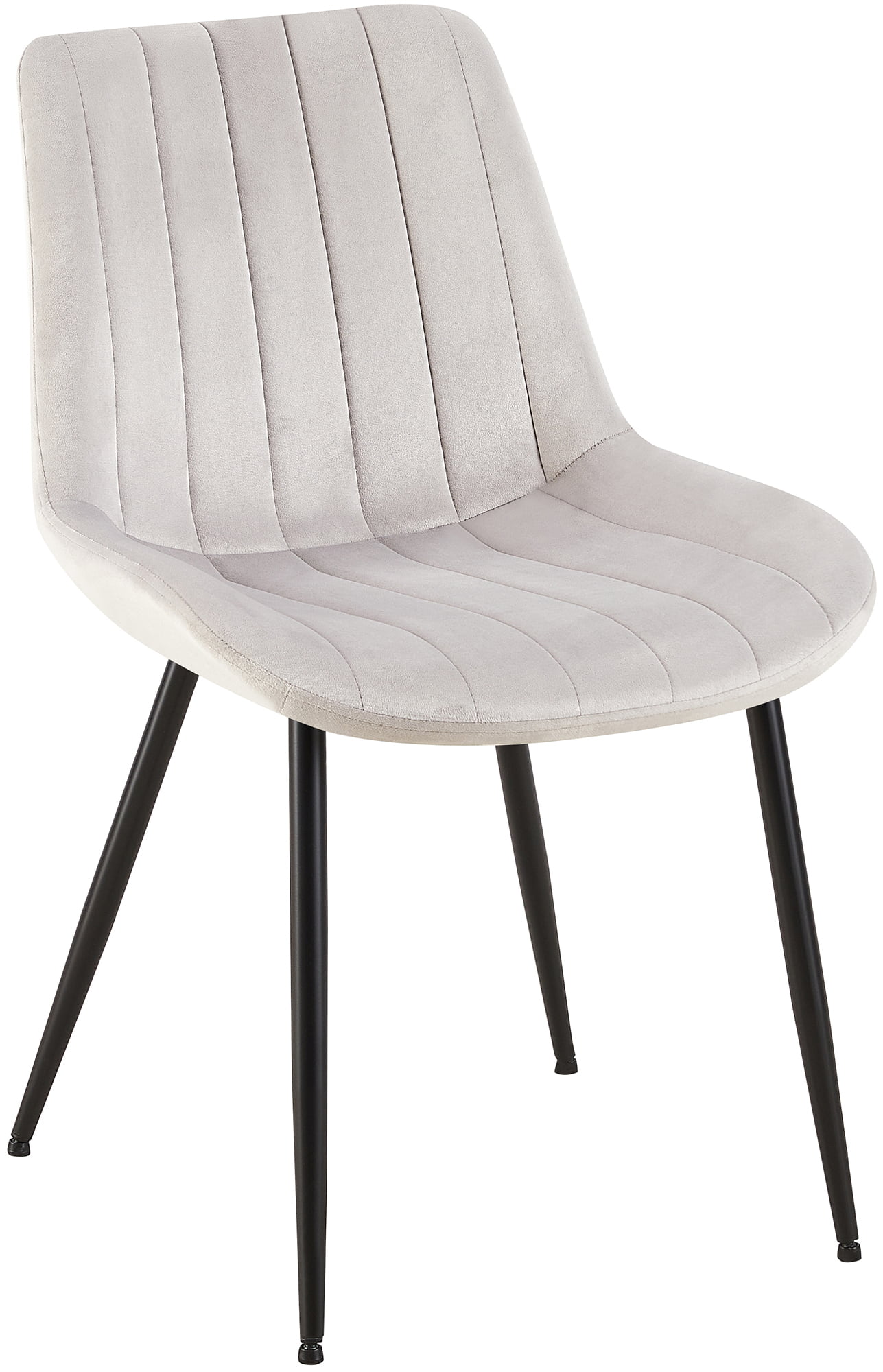 CLP Stuhl Rahden Samt I Polsterstuhl Mit Gestepptem Sitz I Lehnstuhl Mit Schwarzem Gestell Mit Einer Sitzh&ouml;he Von 46 cm - Bild 1