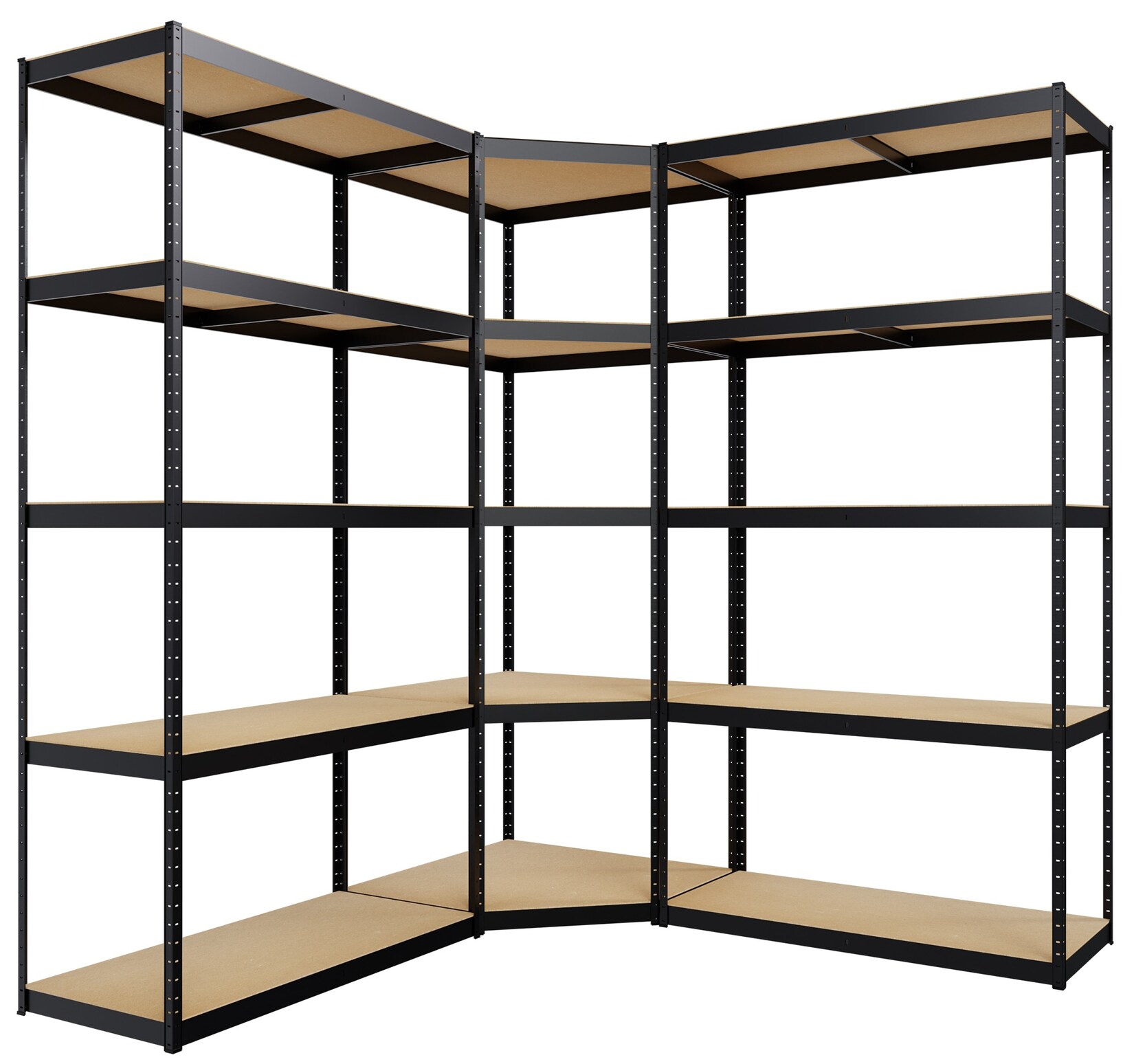 CLP 3er Regalsystem I 2x Regalsystem I 1x Eckregal I Schwerlastregale I Bis 2.625 KG | 04255716304676